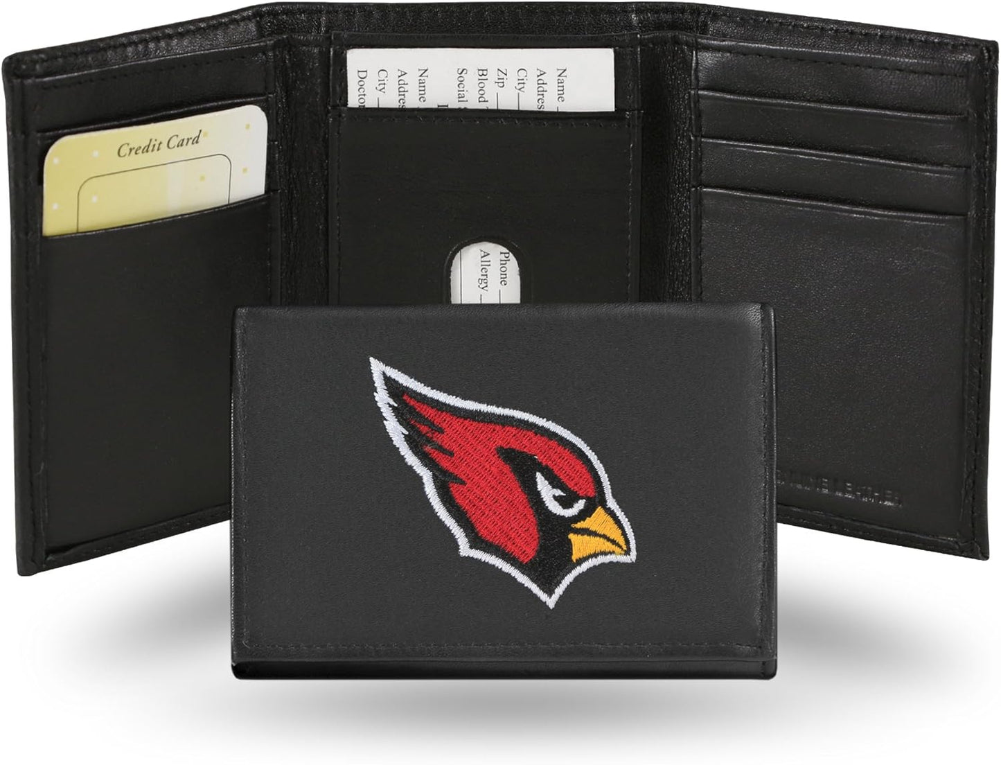 NFL Football Embroidered Tri-fold Wallet for Sports Fans