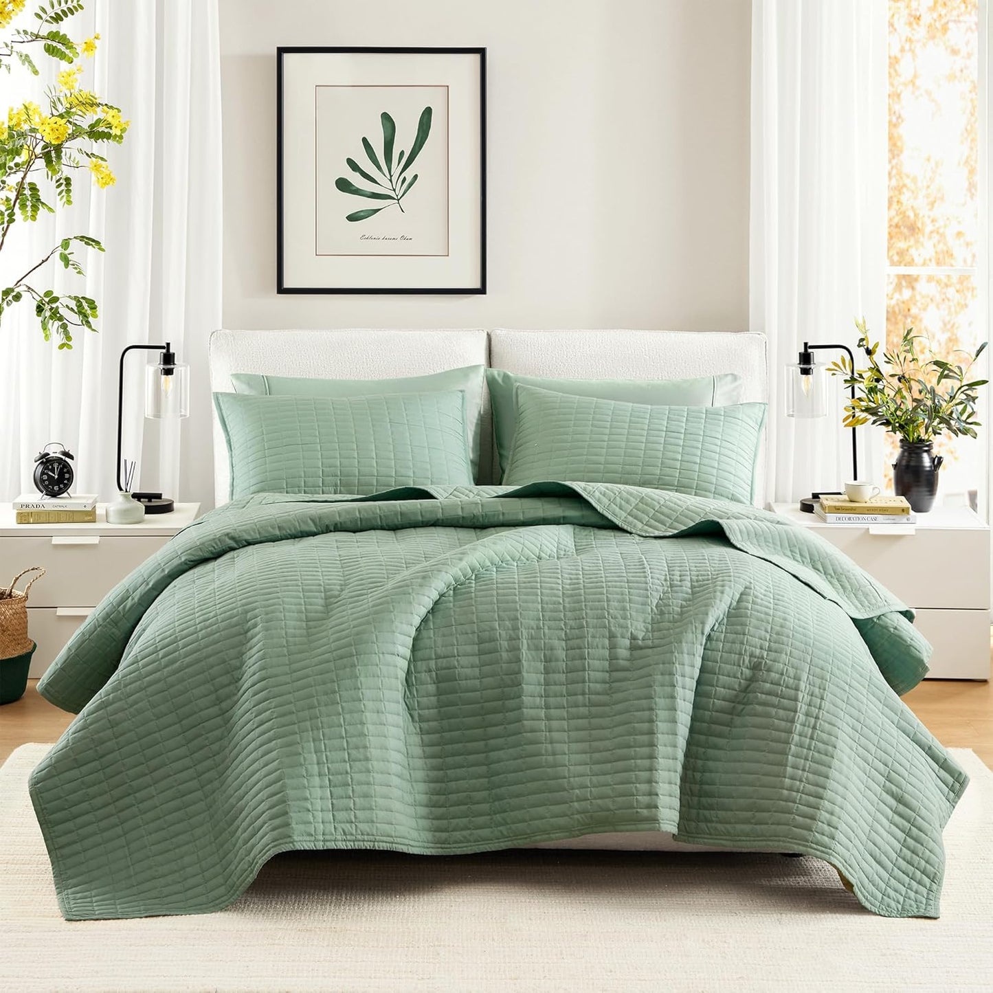 Kienna Quilt Set - Lightweight Summer Blanket for All Seasons