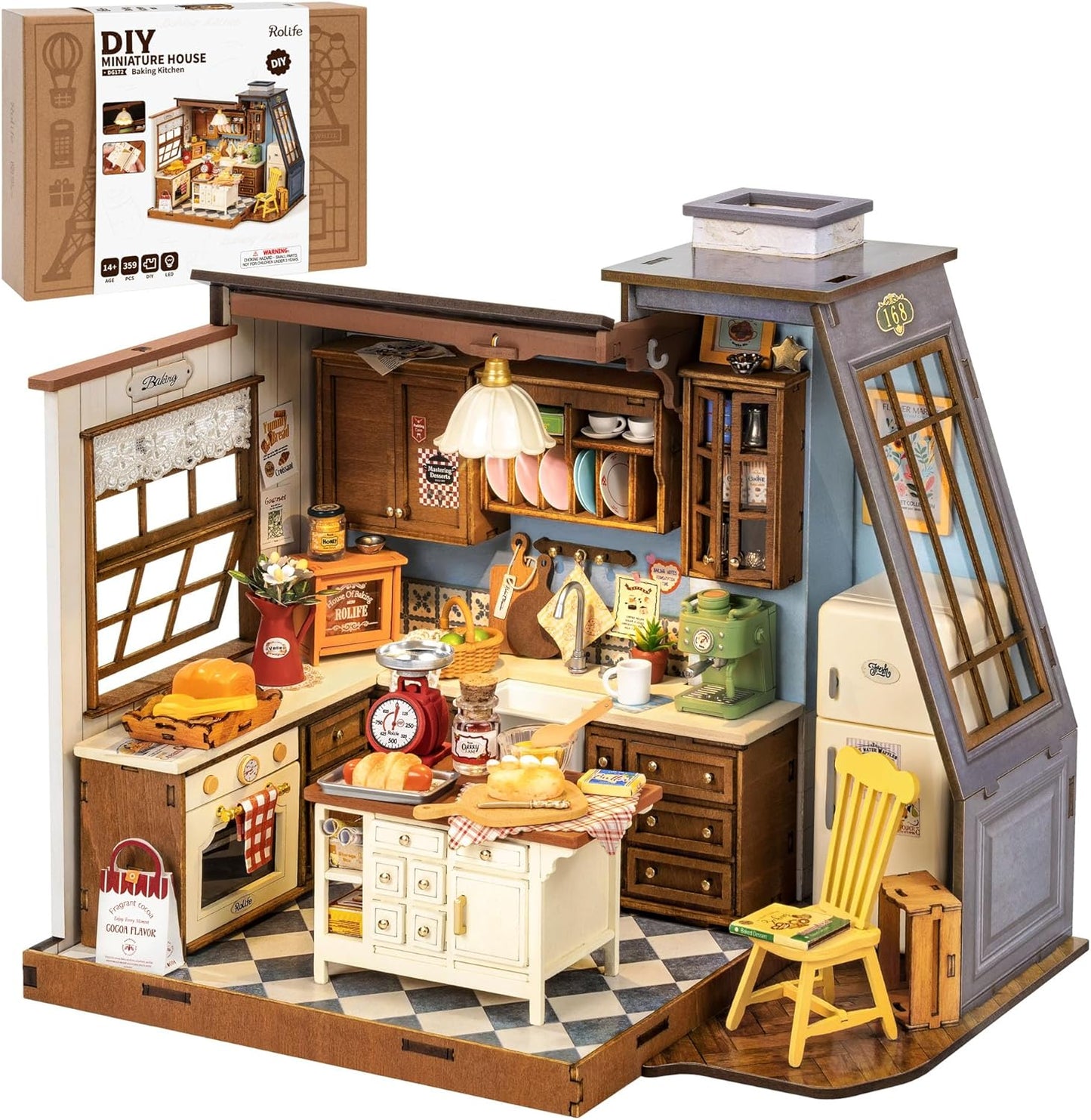 Rolife DIY Miniature House Kit - Charming Baking Kitchen Diorama