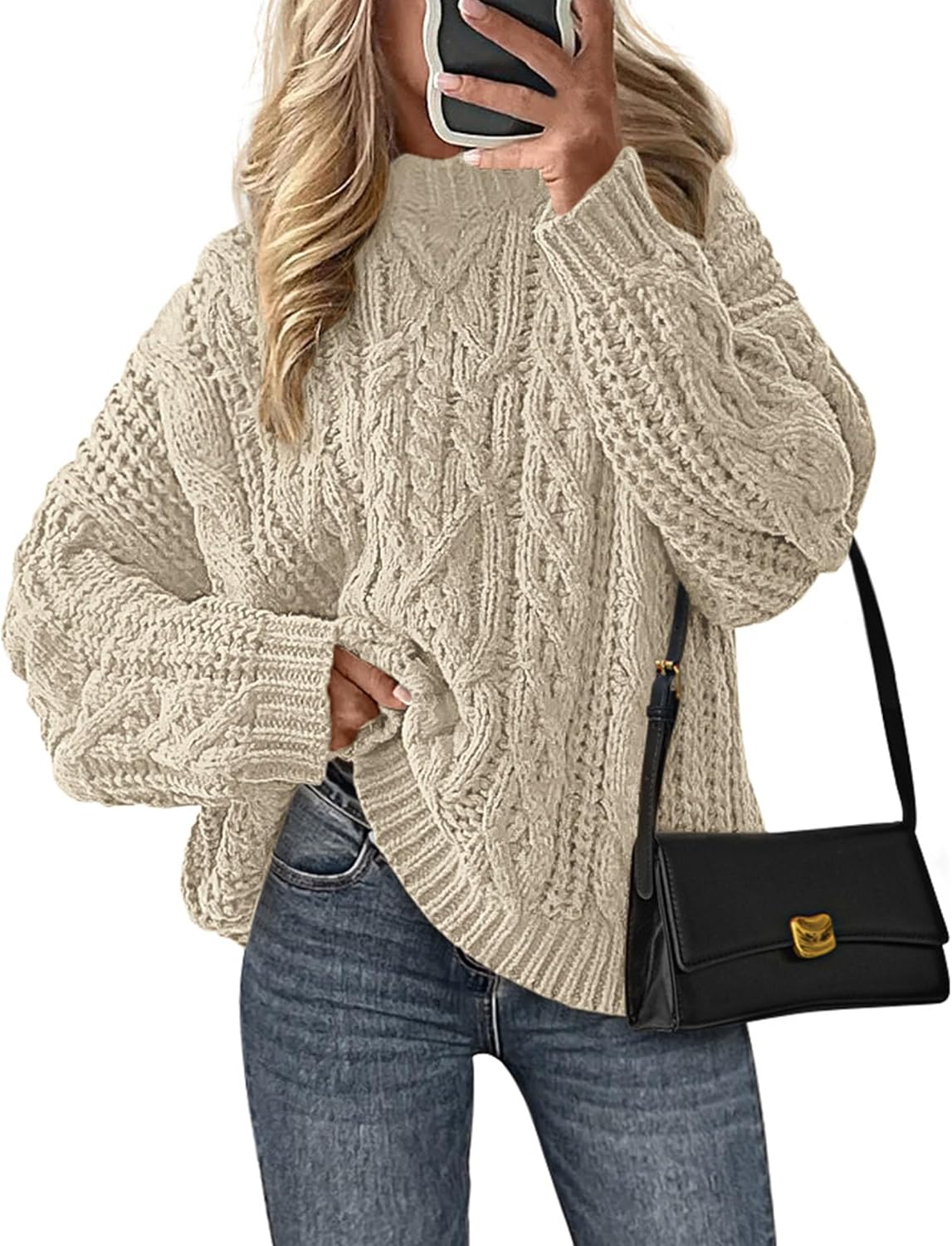Oversized Fall Sweaters for Women: Cozy Cable Knit Pullover