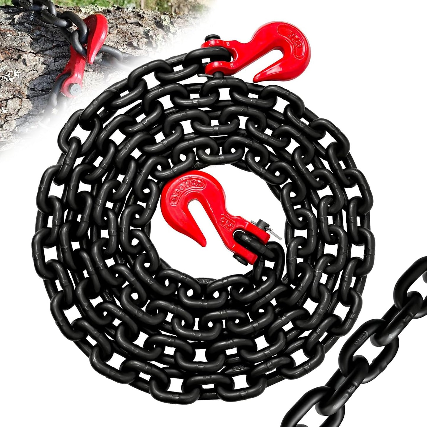 G80 Transport Binder Chain 3/8in 10ft for Heavy Duty Towing