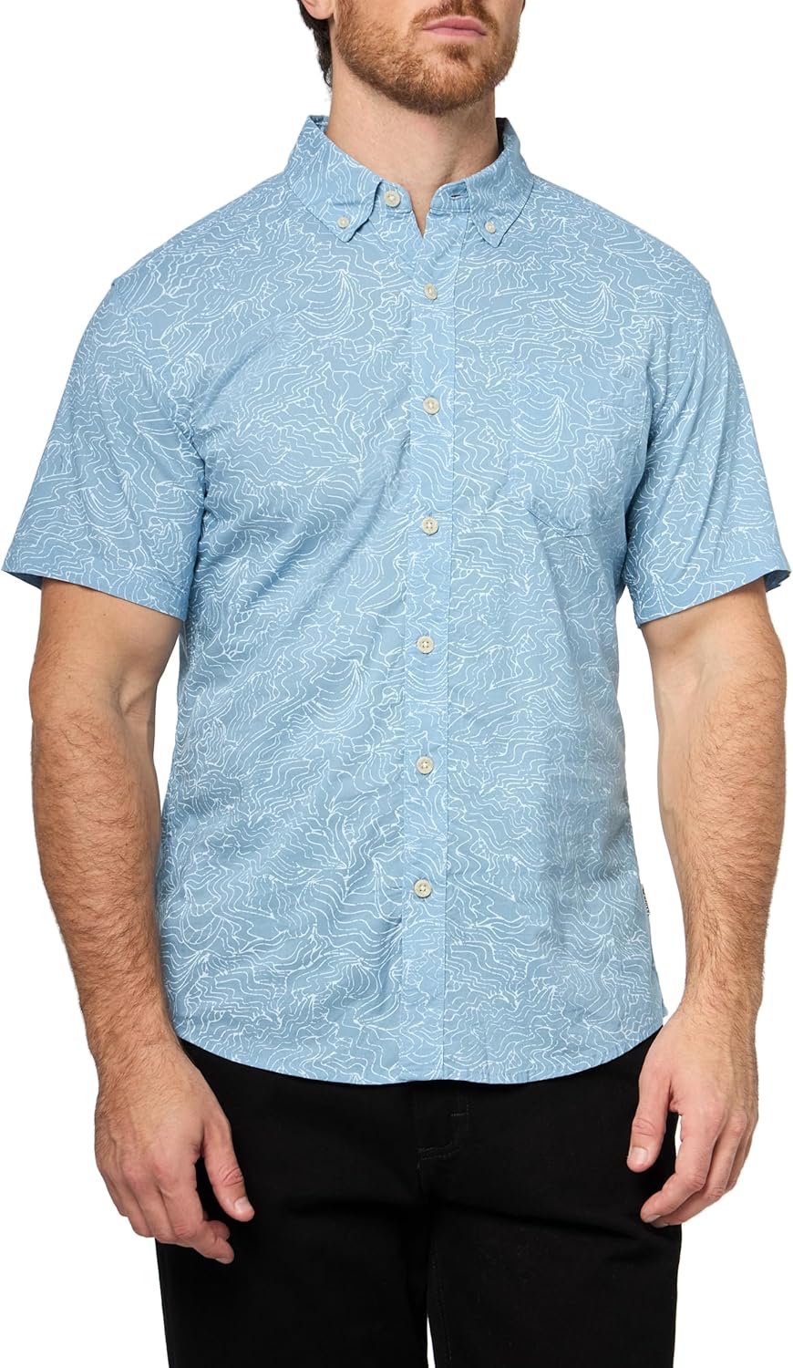 Eddie Bauer Mens Printed Baja Shirt for Comfortable Style