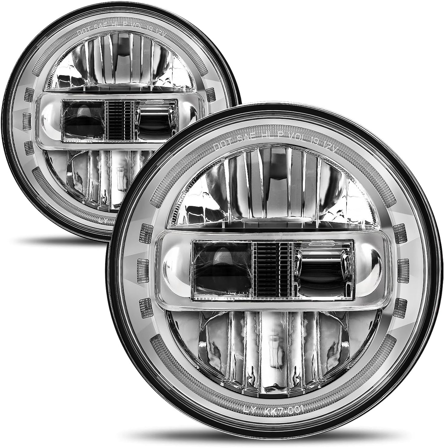 AUDEXEN 7 Inch LED Headlights for Jeep Wrangler JK 1997-2018
