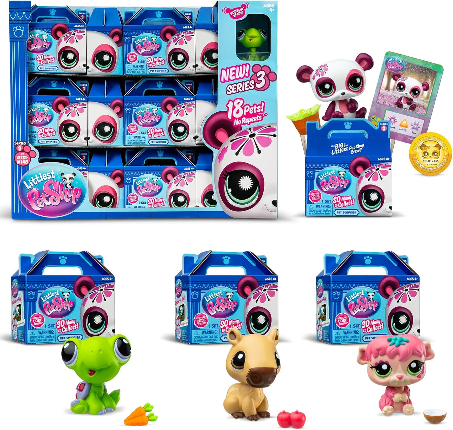 Littlest Pet Shop Series 3 Pet Surprise Display with 18 Pets