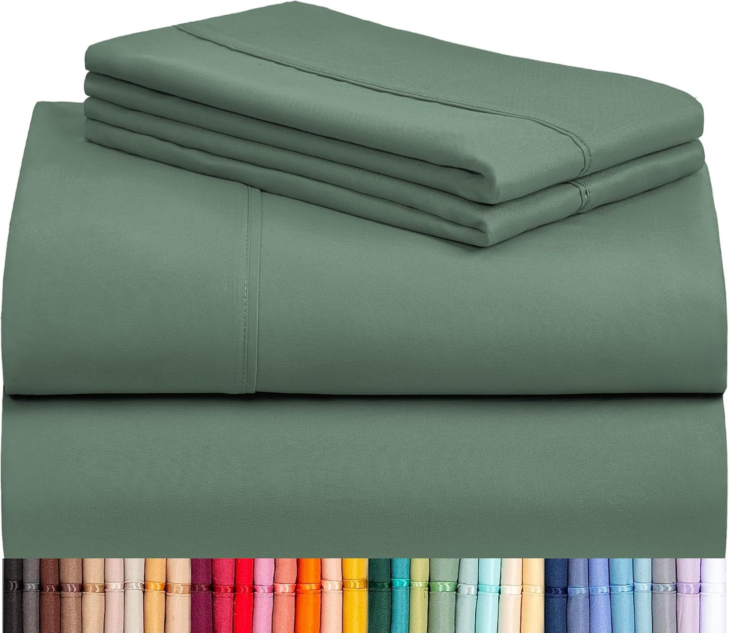 LuxClub King Sheet Set - Breathable Luxury Bed Sheets Deep Pockets