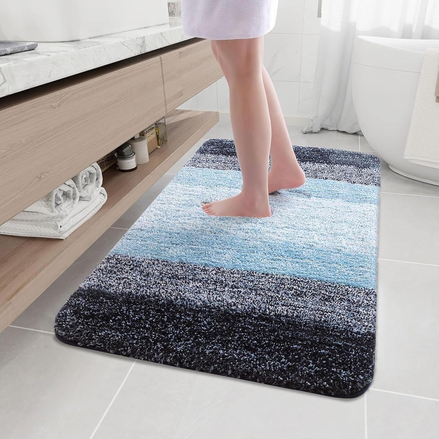 Arotive Microfiber Bathroom Rugs: Soft, Absorbent, Non-Slip