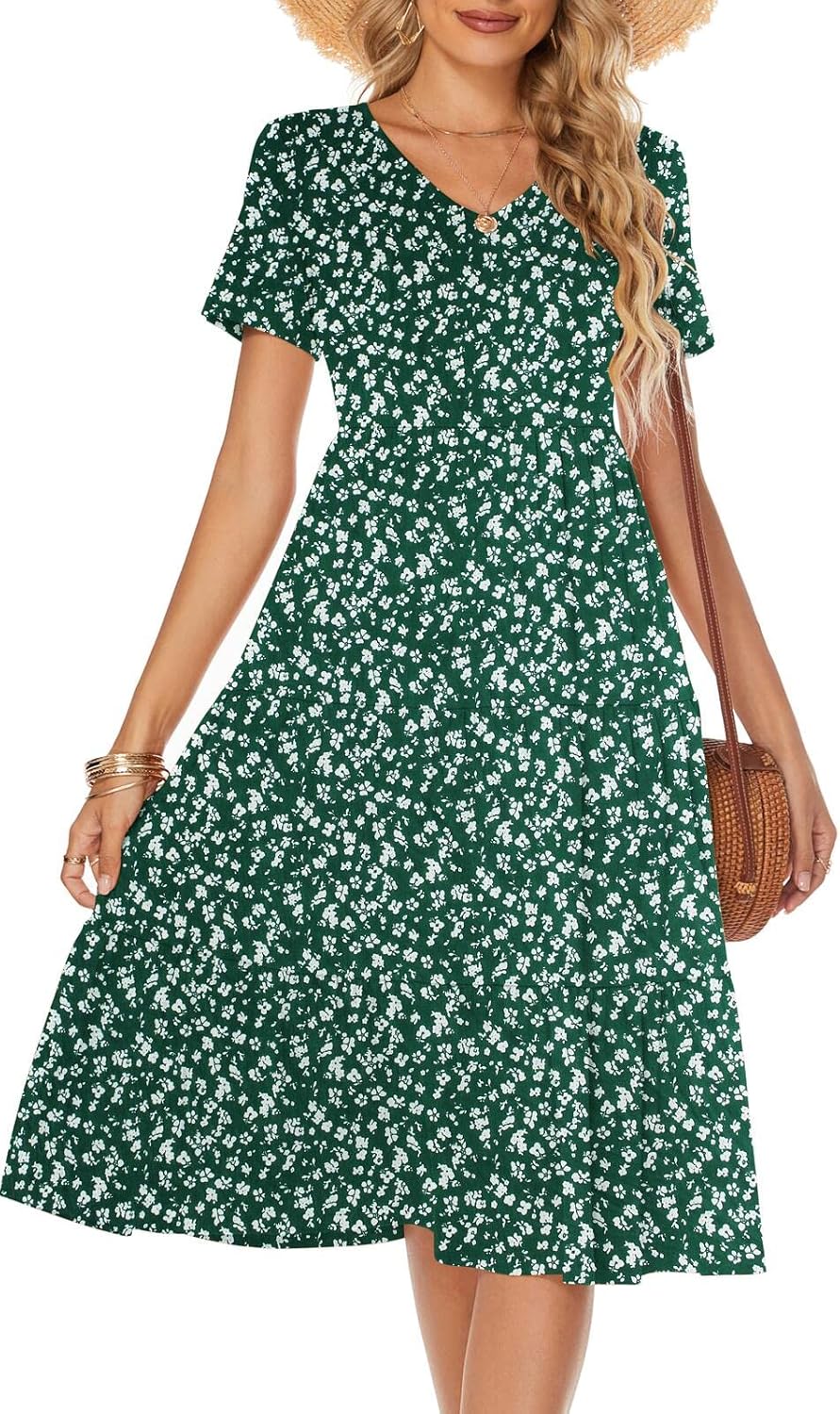 Berydress Women's Casual Summer Tiered Midi Dress for Every Occasion