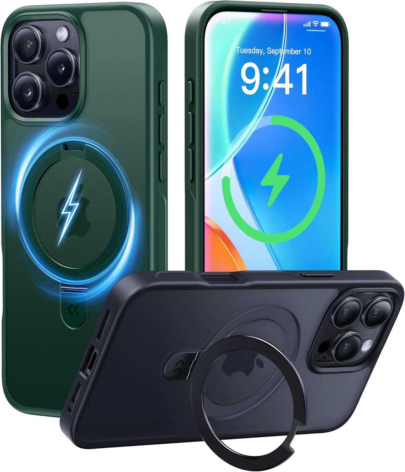 CASEKOO Ultra-Magnetic Stand for iPhone 16 Pro - Shockproof