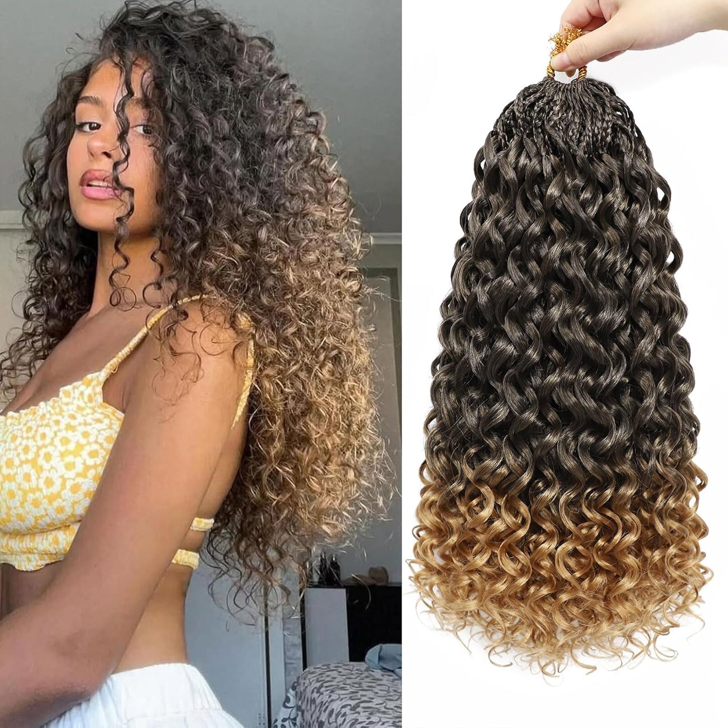 Gogo Curl Crochet Hair for Women - 18 Inch Pre-Twisted Style