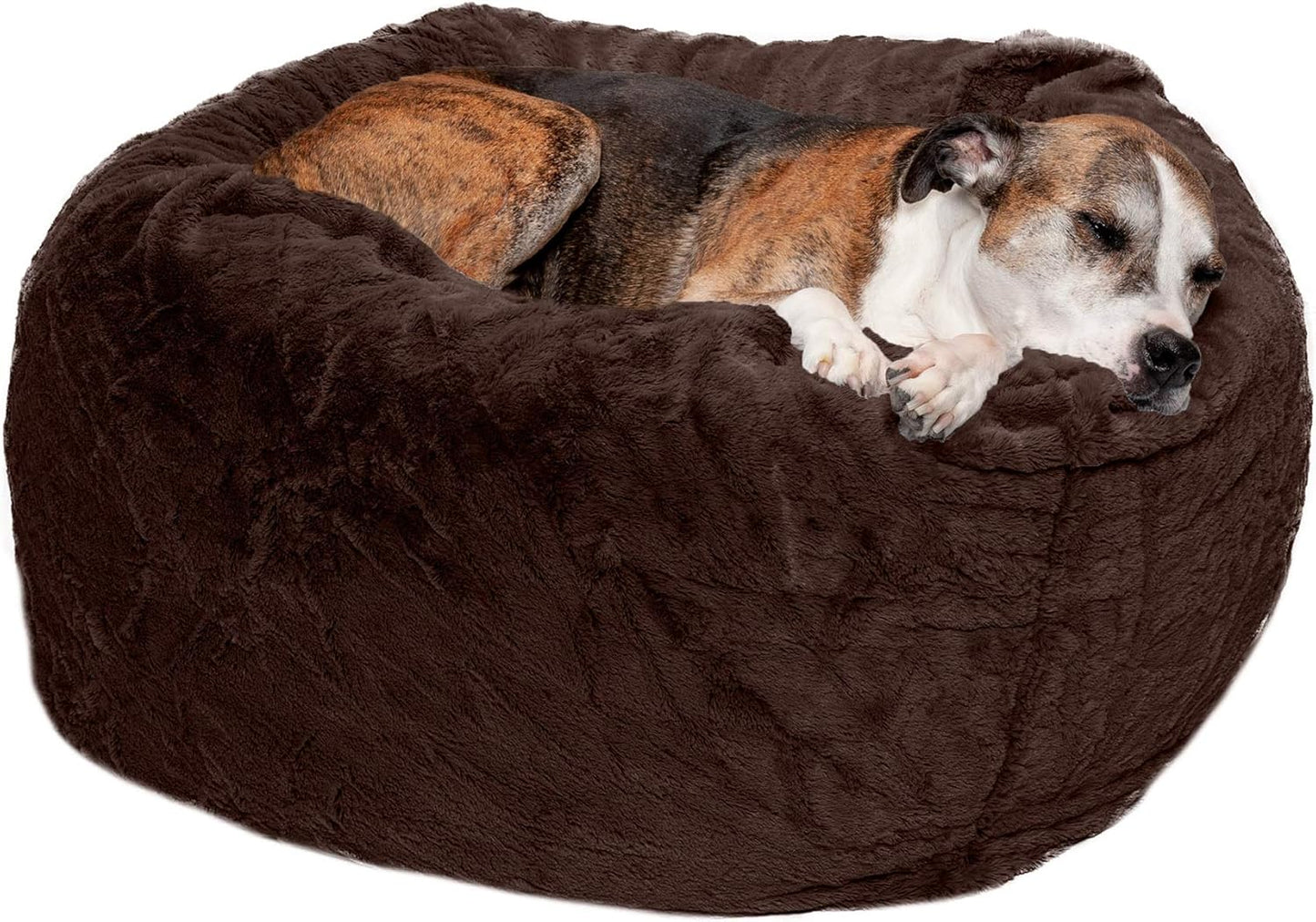 Furhaven Soft & Cozy Dog Bed for Large/Medium Dogs - Espresso