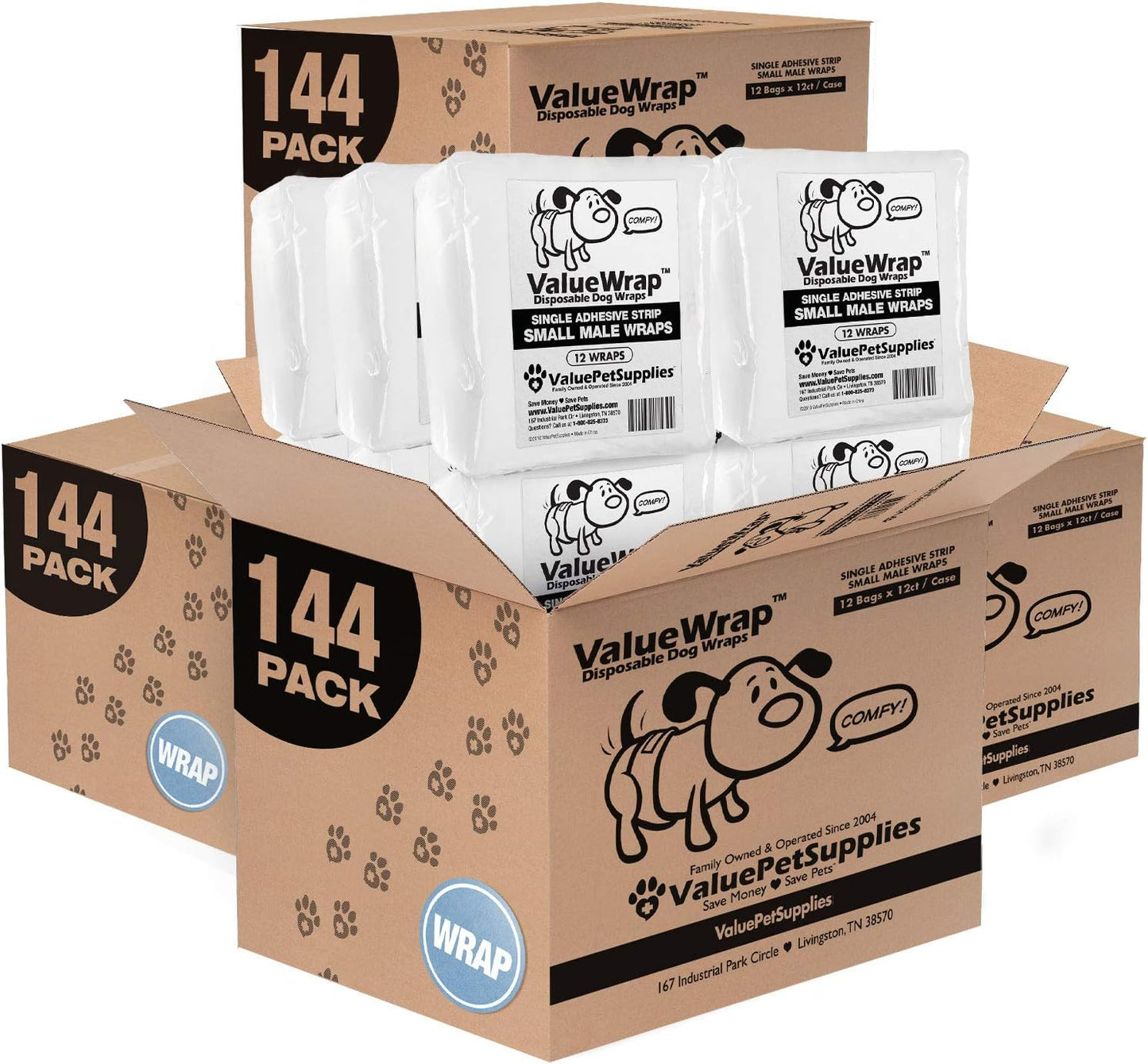 Male Wraps for Dogs - Disposable Diapers with Leak Protection