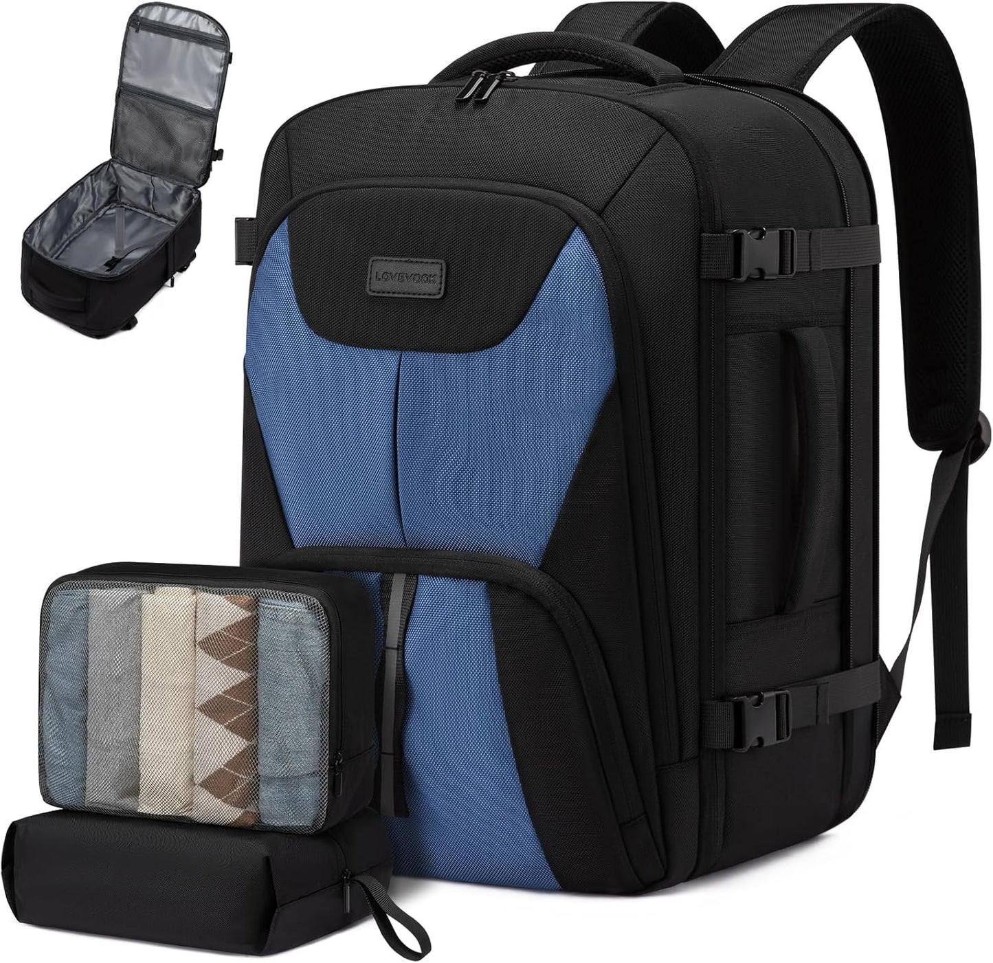 LOVEVOOK Travel Carry on Backpack for Men Women, 40L Expandable