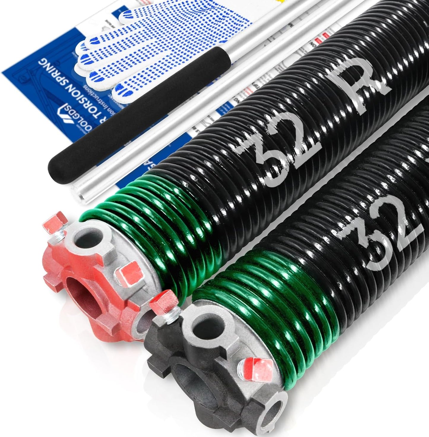 High Precision Garage Door Torsion Springs Set with Winding Bars