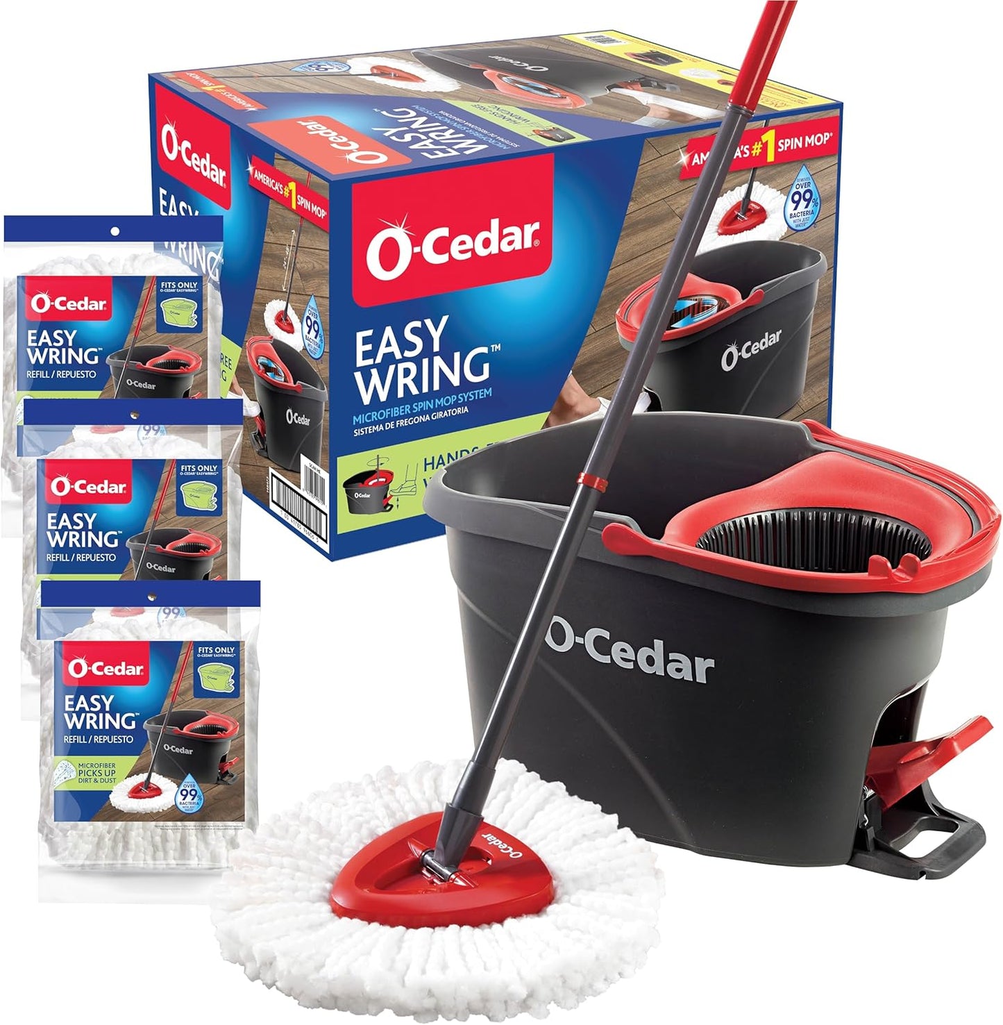 O-Cedar Easy Wring Spin Mop & Bucket with 3 Extra Refills Review