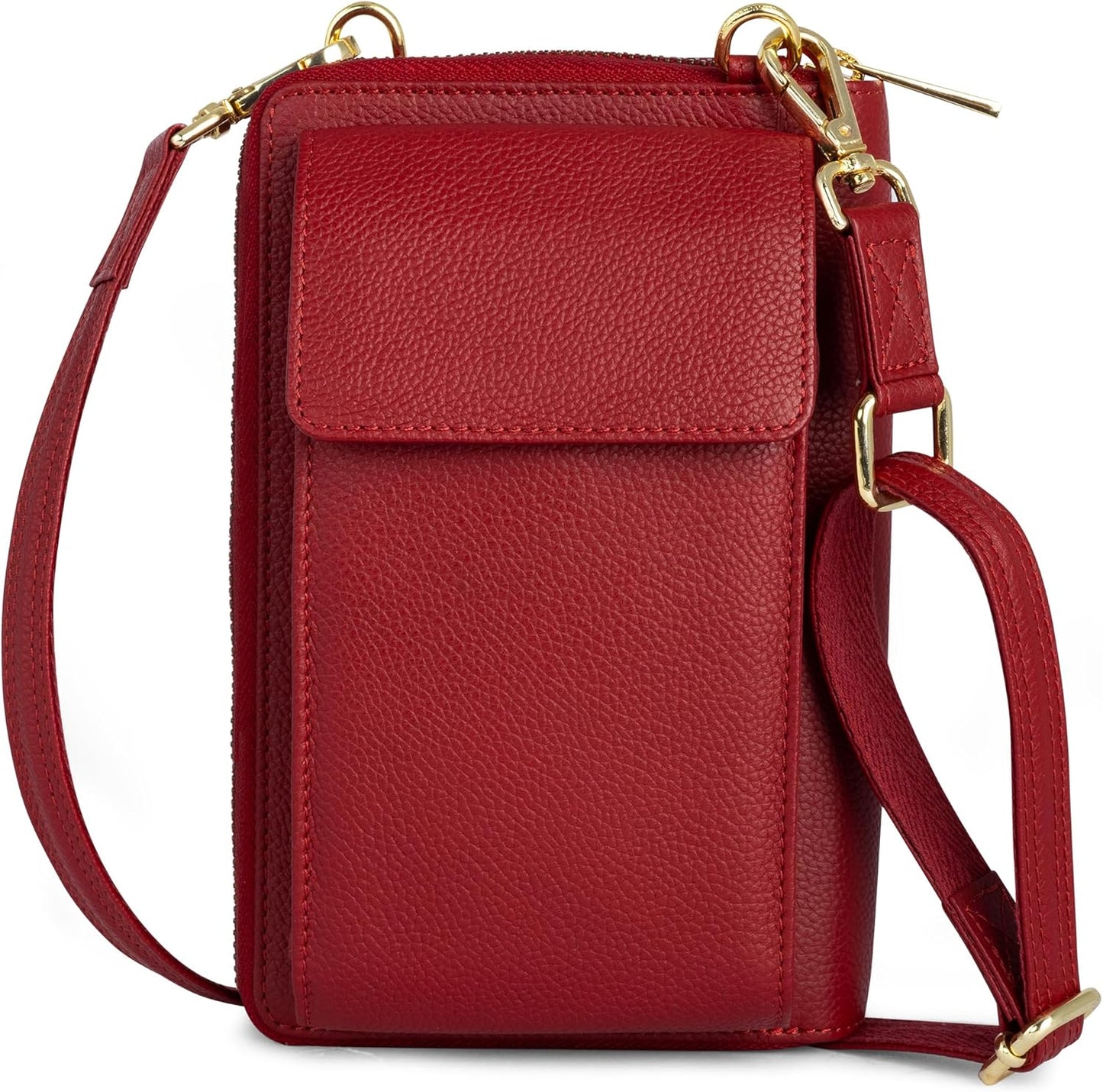 BULL GUARD Crossbody Leather Wallet Phone Purse for Travel