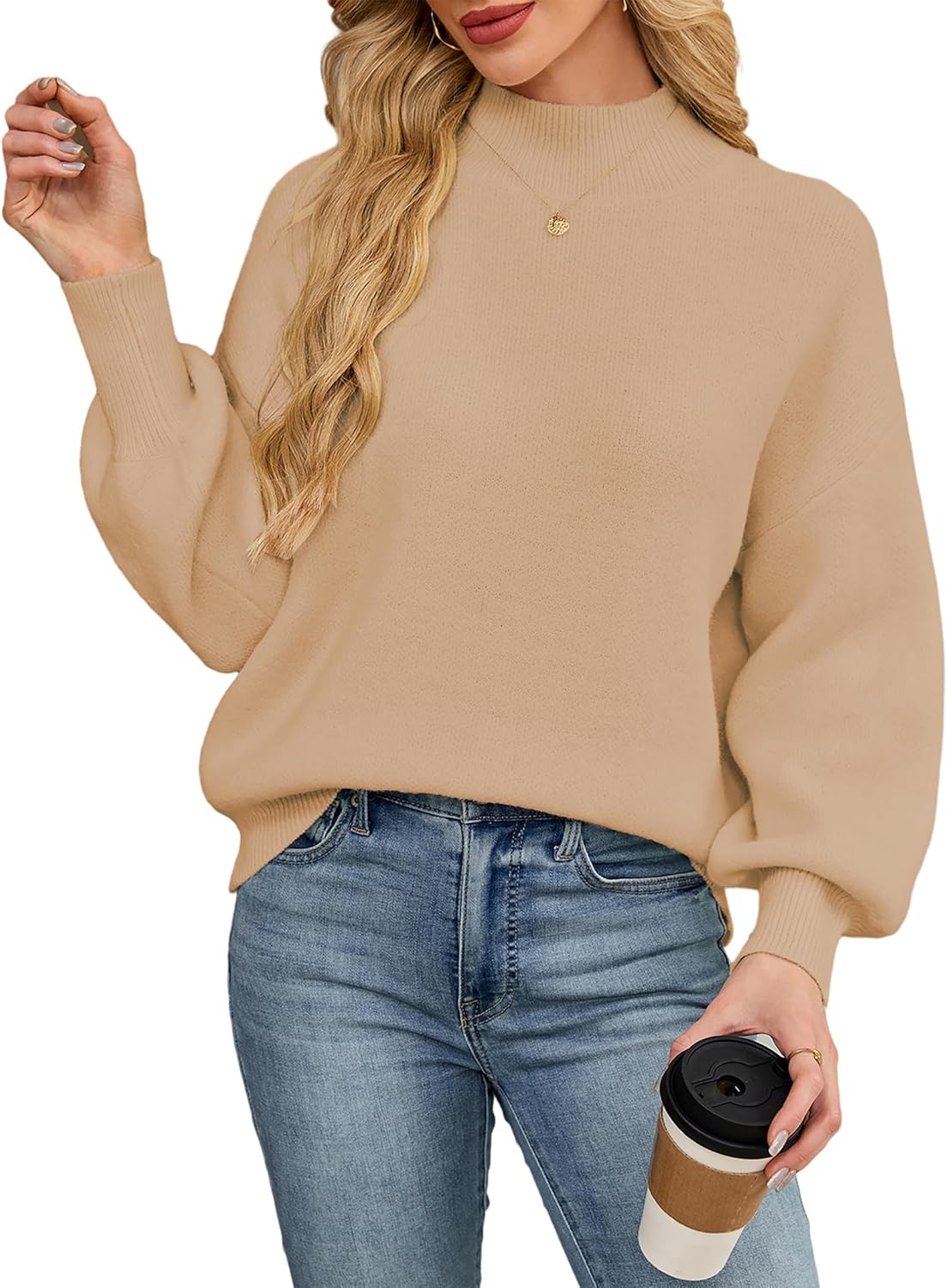 Womens Oversized Cute Checkered Sweater for Trendy Fall Style