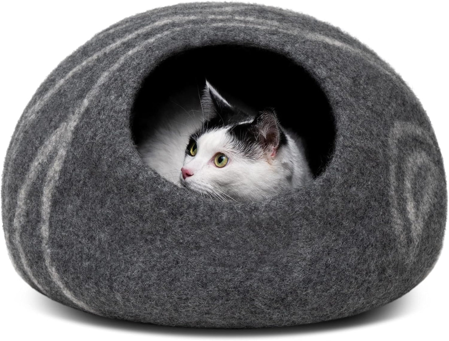 MEOWFIA Cat Cave Premium Felt Cat Bed for Indoor Cats Large