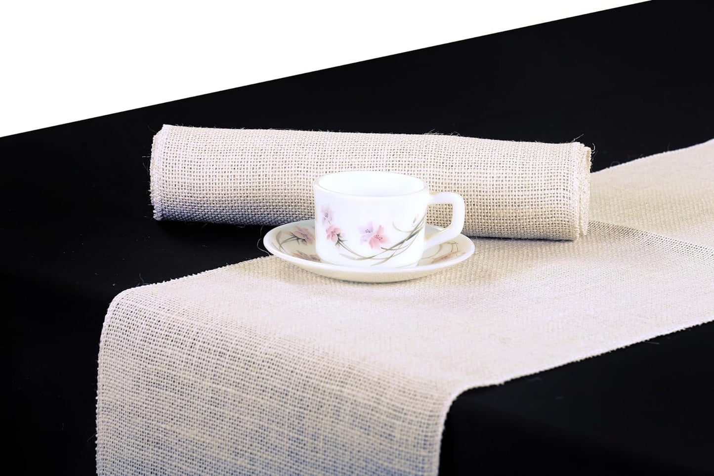 MDS 10 PCS Natural Burlap Table Runners for Rustic Decor
