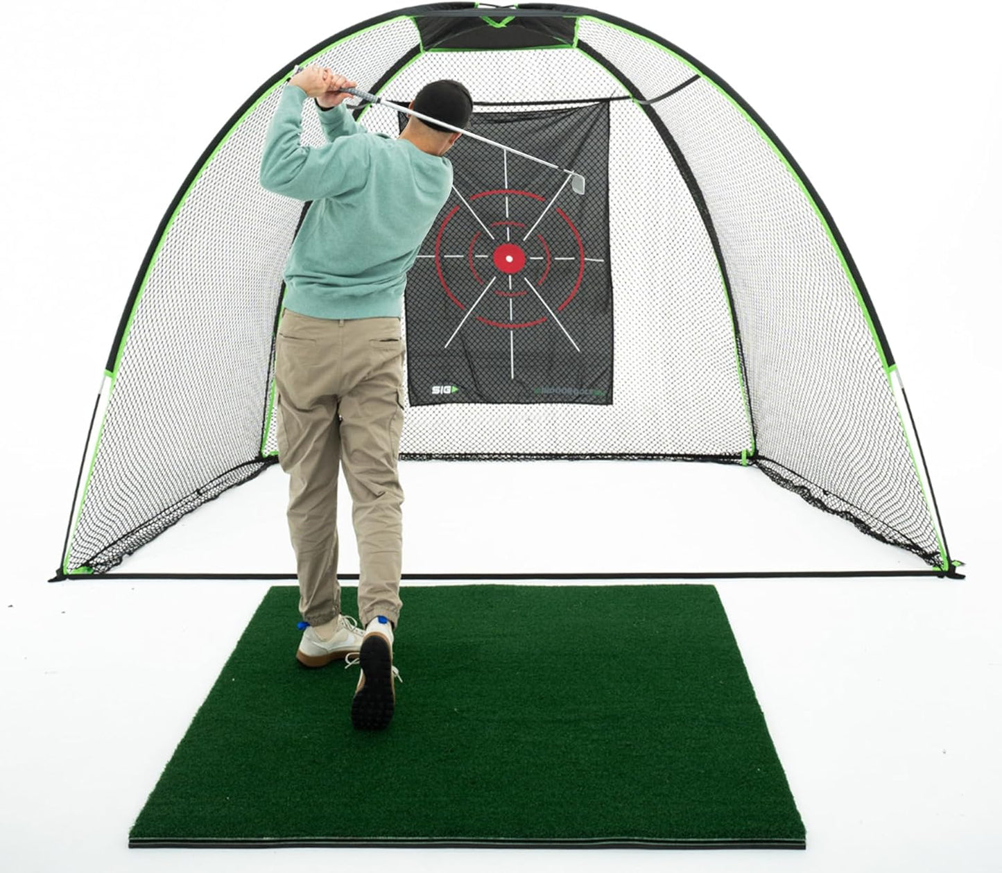 10x7 Golf Hitting Net with Target - Indoor/Outdoor Ready to Use