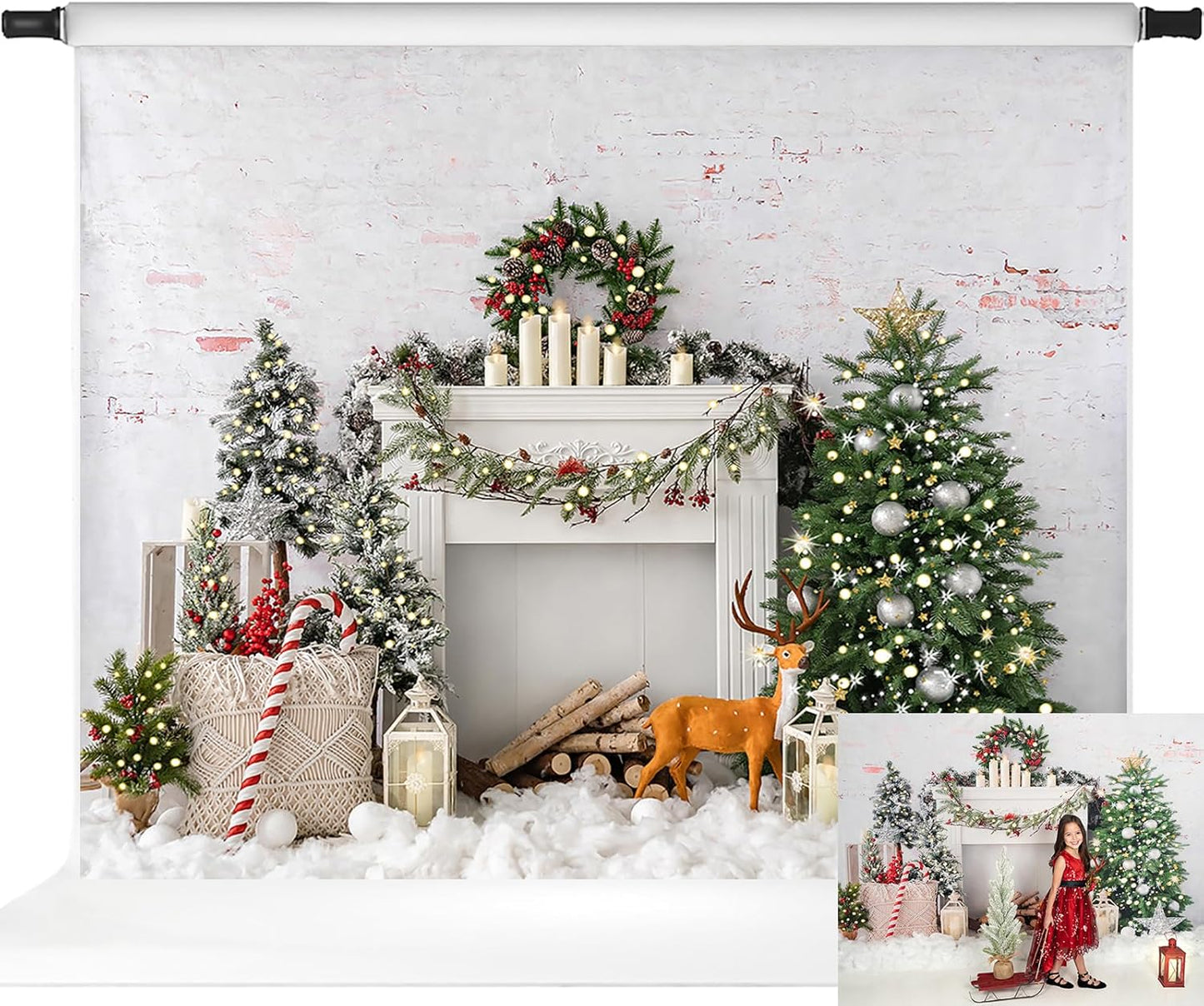 Kate 10x8ft Christmas Backdrop for Photoshoot Kids' Party