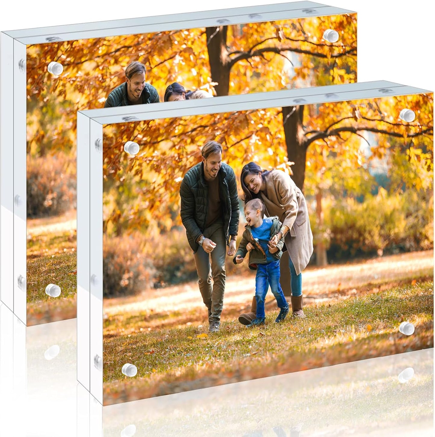 8x10 Acrylic Picture Frames - Double Sided Magnetic Display