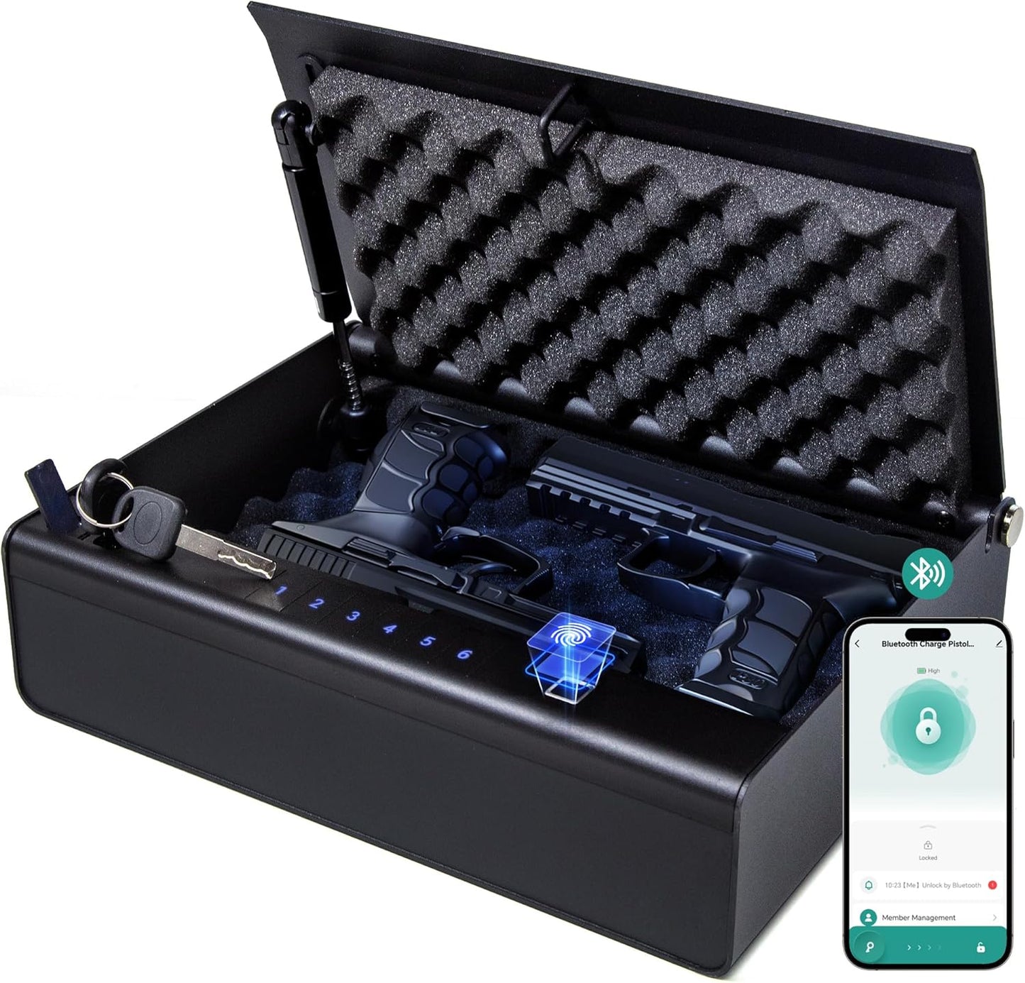 Biometric Fingerprint Gun Safe with Quick Access and Large Capacity