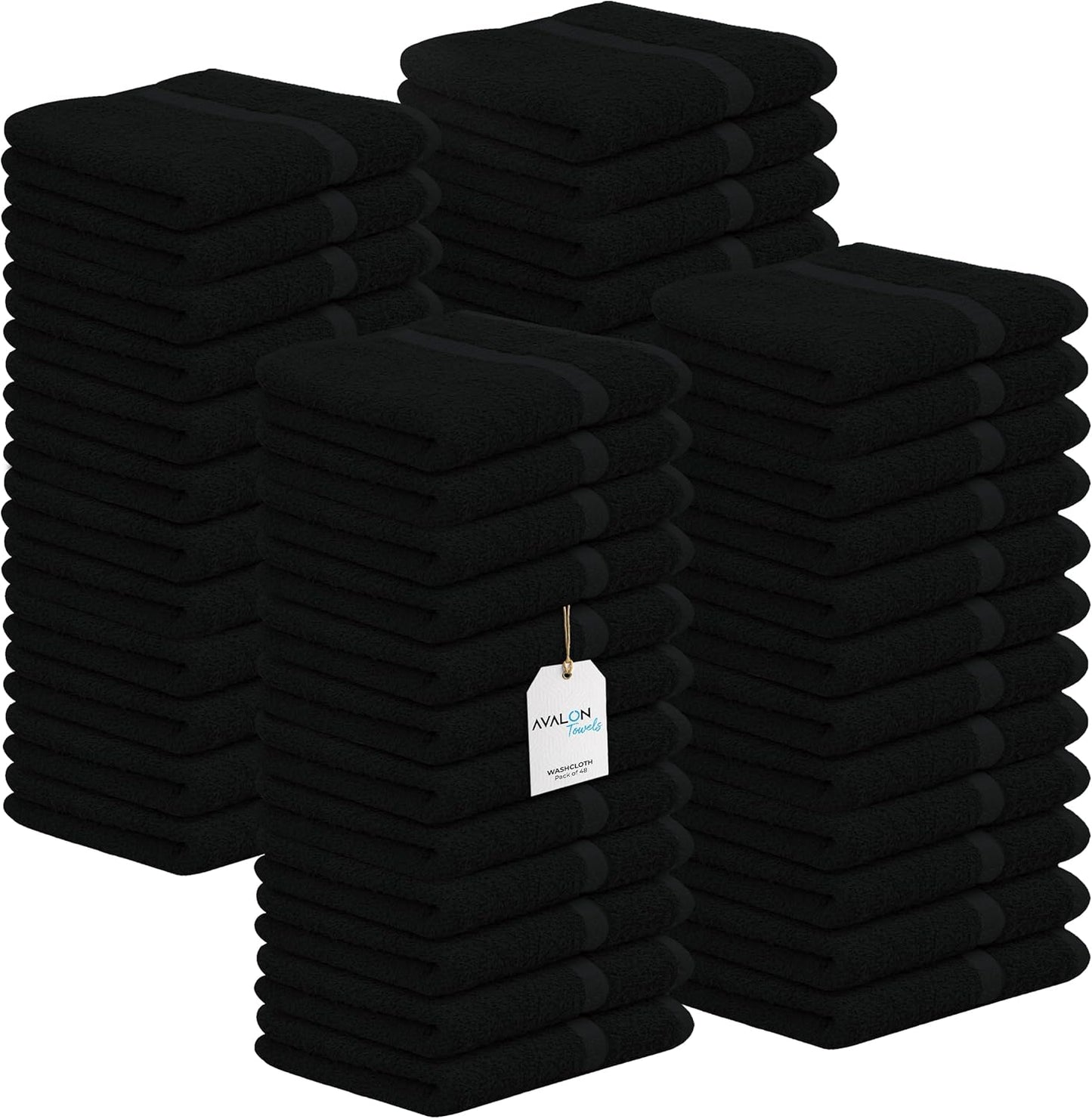 Avalon Towels Cotton Washcloths Pack of 48 for All Uses