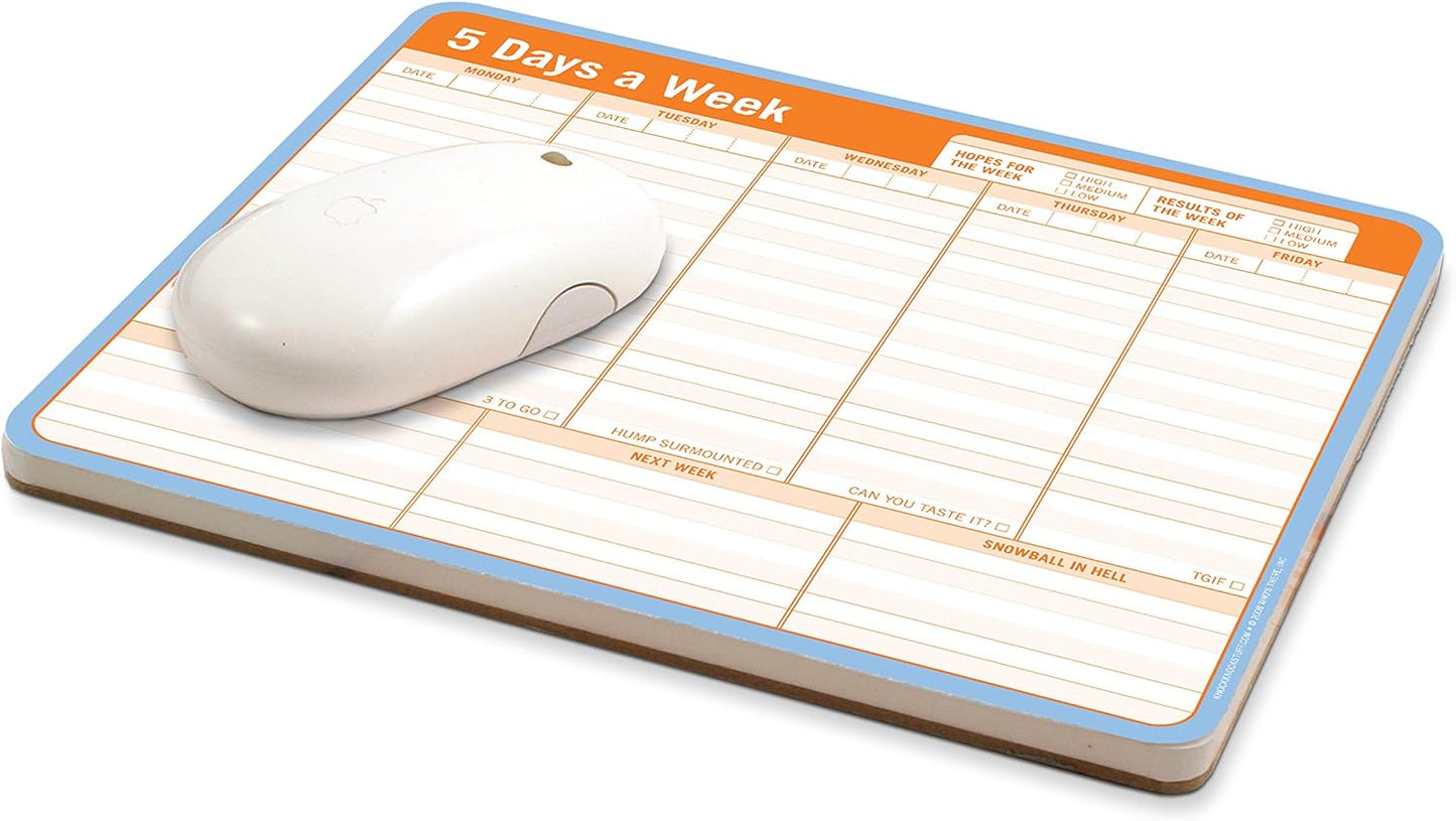 5-Day Weekly Planner Mouse Pad | Tear-Off Calendar & To-Do List Pad