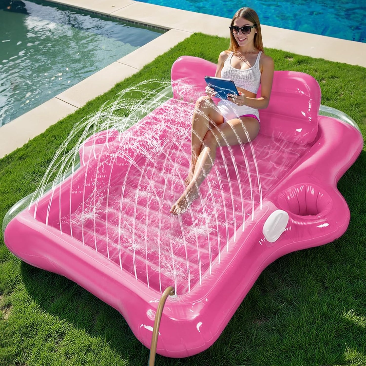 Inflatable Tanning Pool Lounger Float for Ultimate Summer Fun