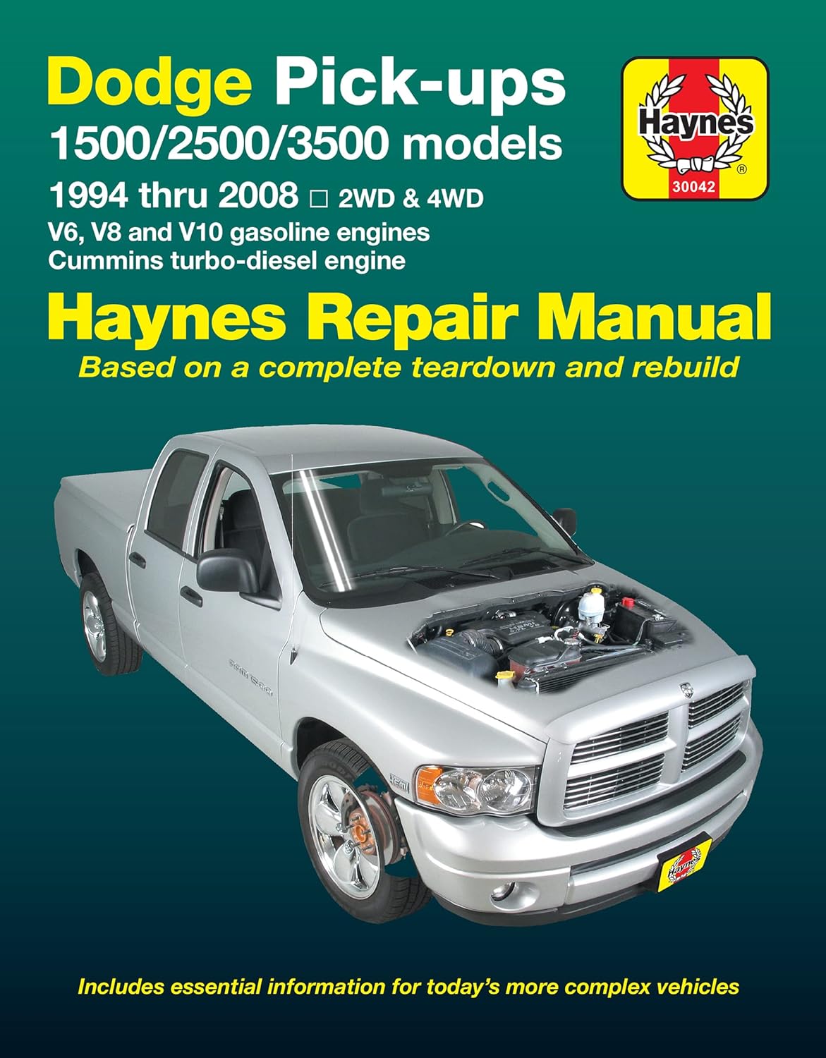 Dodge 1500 2500 3500 Pick-ups Repair Manual for V6 V8 V10