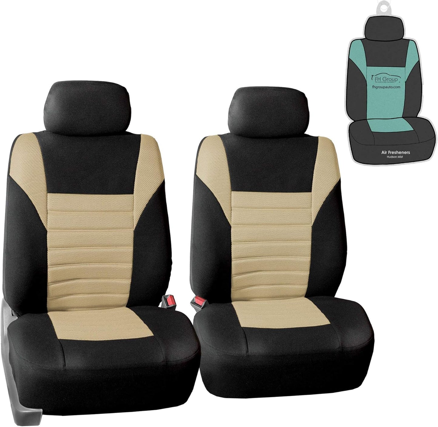 Premium 3D Air Mesh Car Seat Covers for Front Seats - Beige
