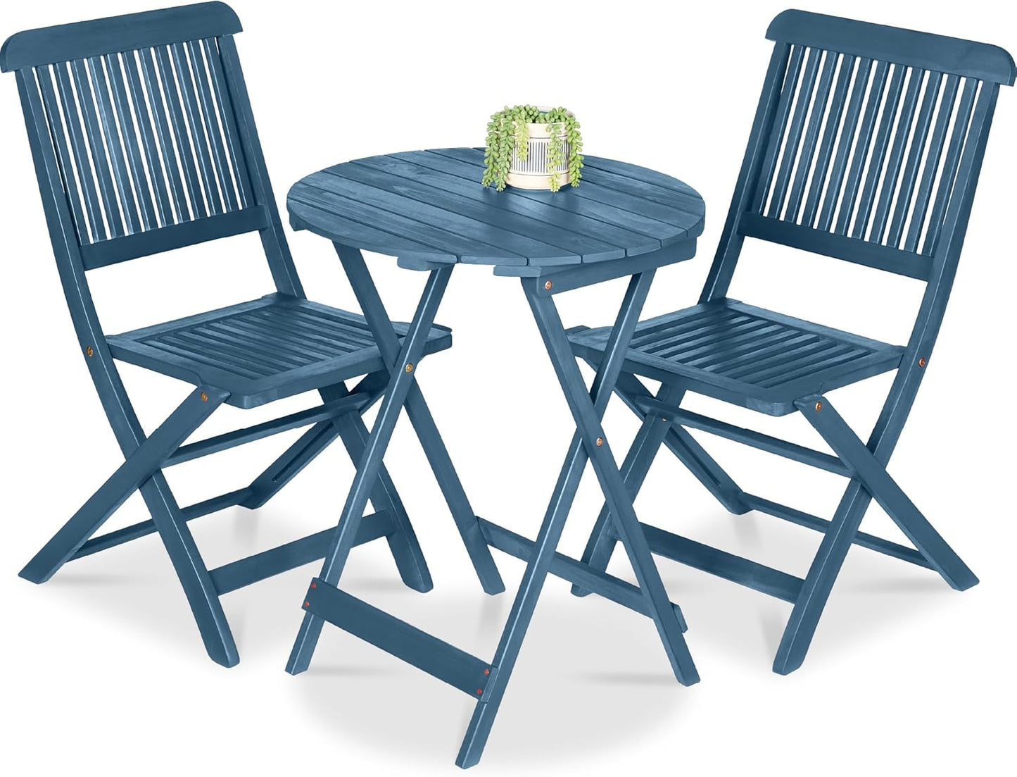 Best Choice Products 3-Piece Acacia Wood Bistro Set for Outdoors