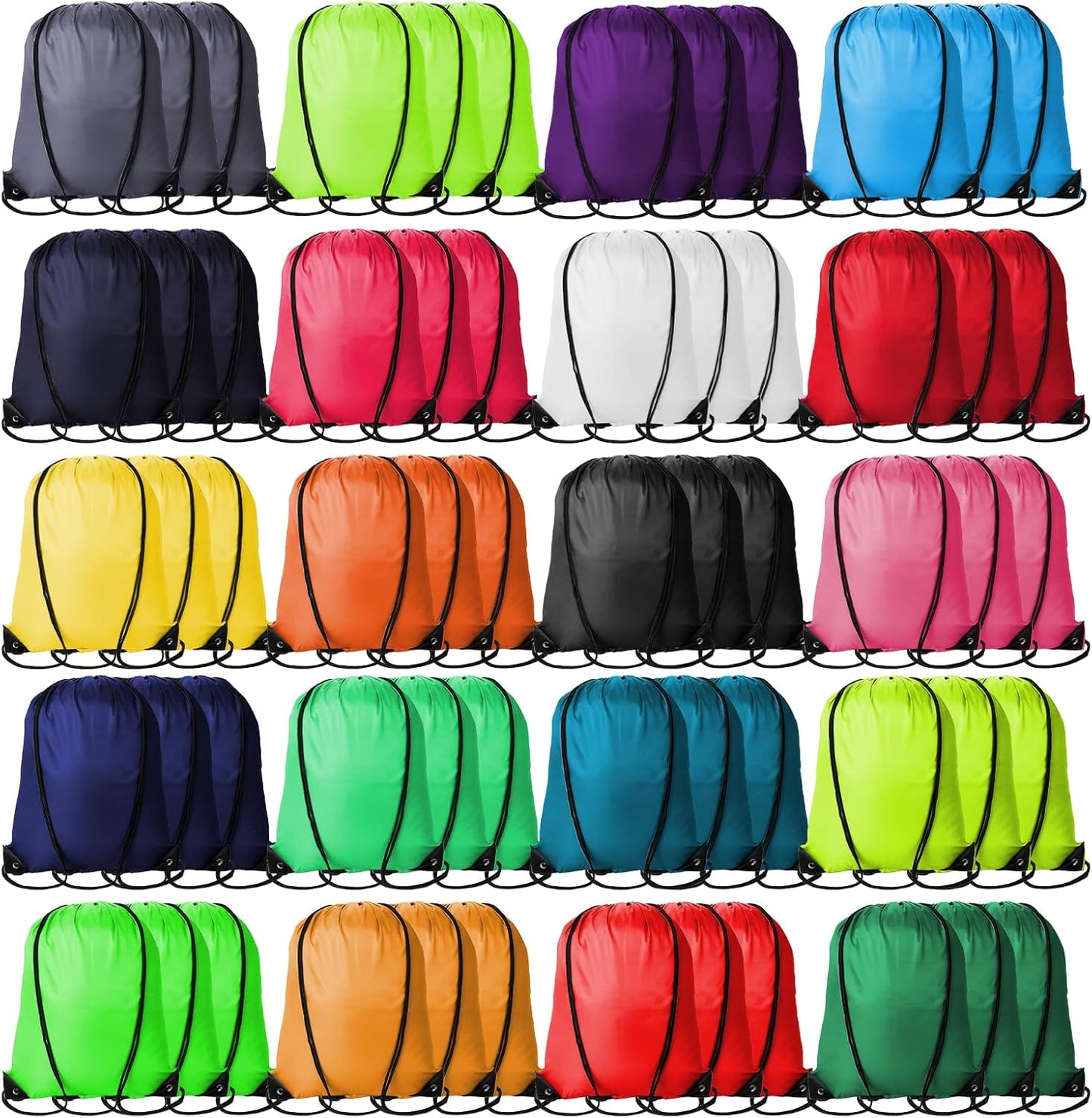 60Pcs Drawstring Backpacks Bulk for Gym, Party, and Trips
