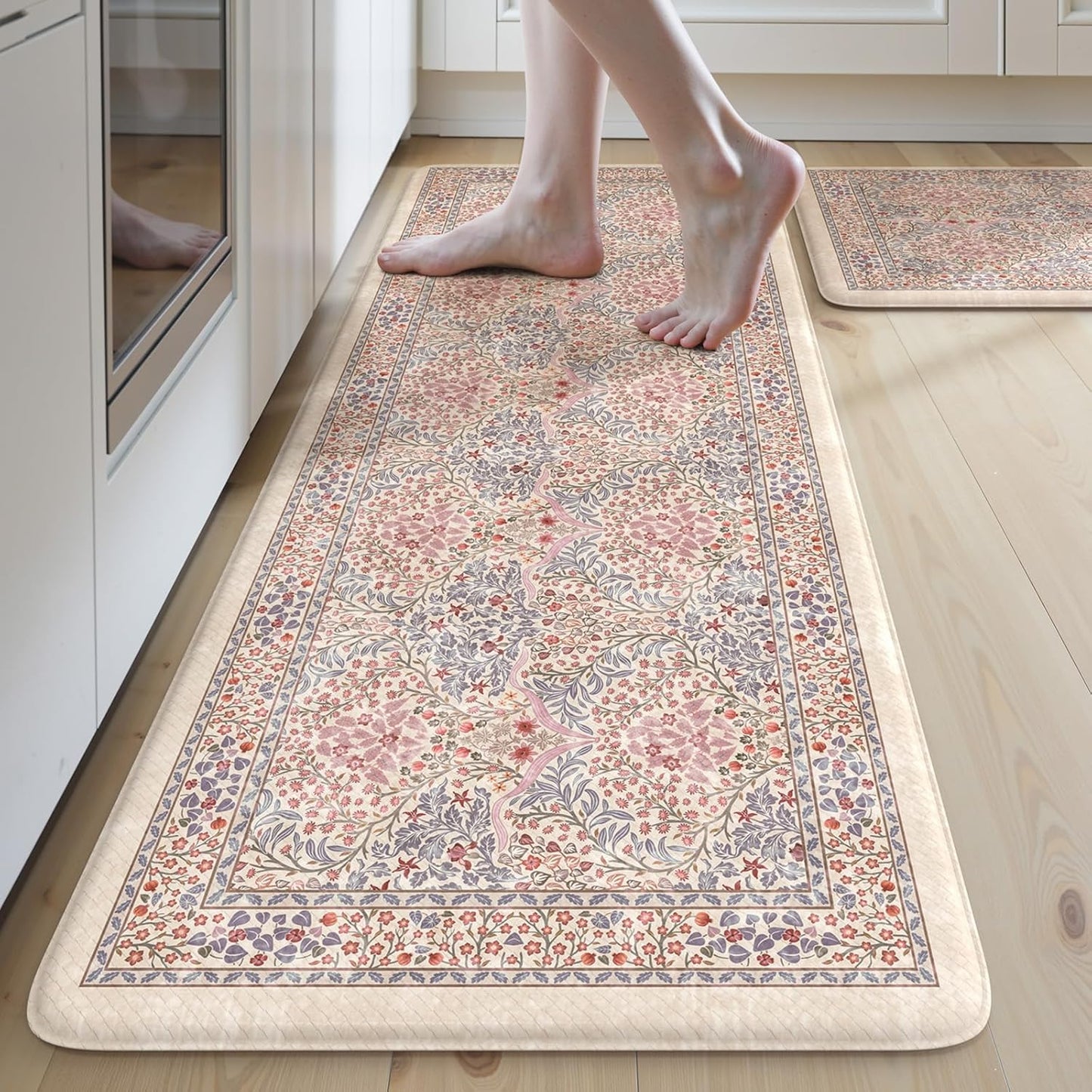 Collive Kitchen Mats for Floor 2PCS - Cushioned Anti Fatigue