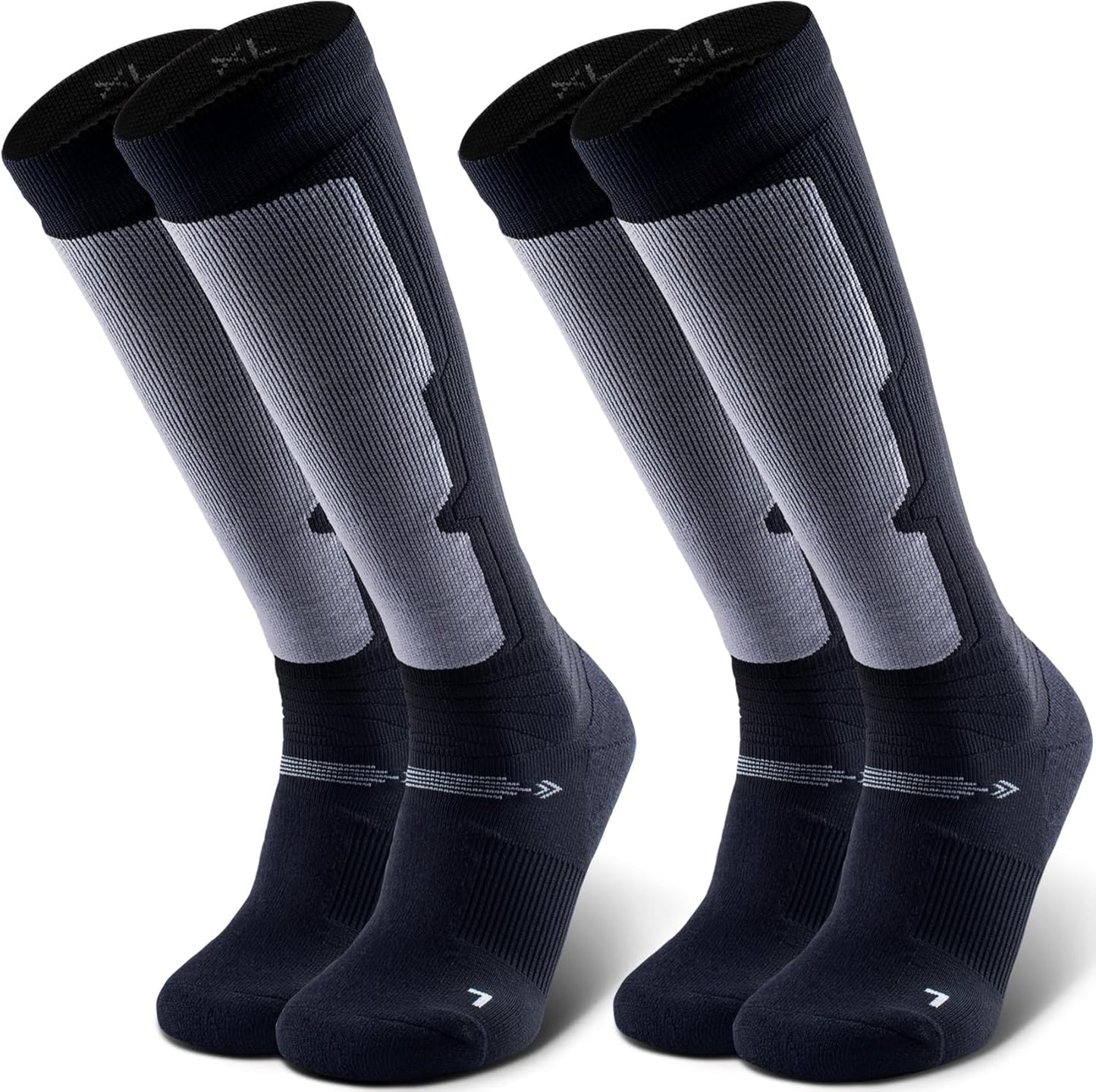 Merino Wool Ski Socks (2-Pack) Keep Feet Warm