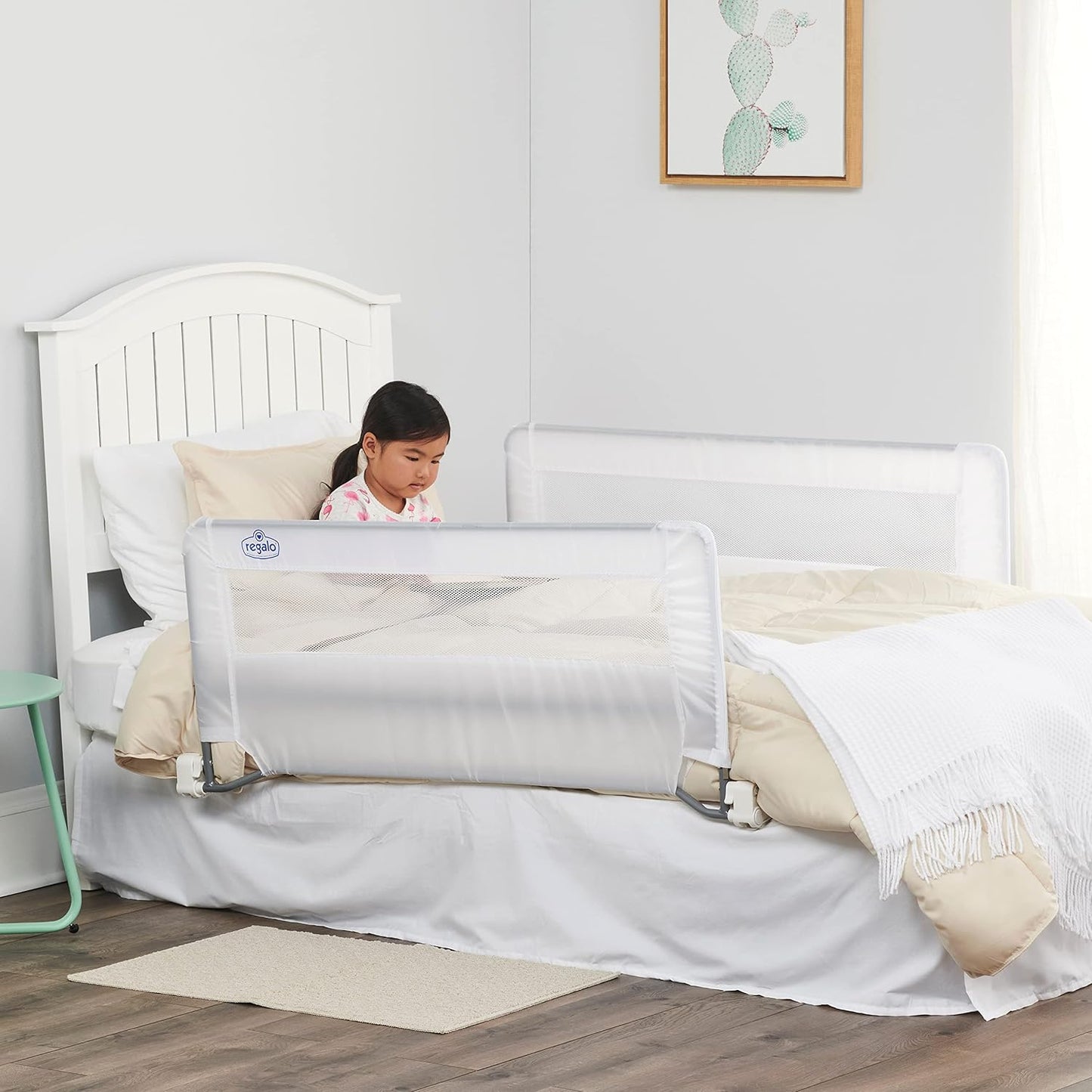 Regalo Swing Down Double Sided Bed Rail Guard for Safety