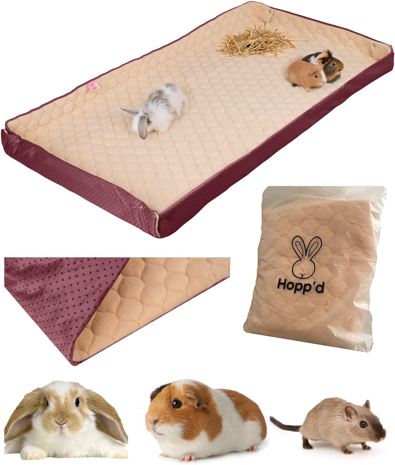 Guinea Pig Cage Liner Washable Fleece Bedding for Midwest Cages