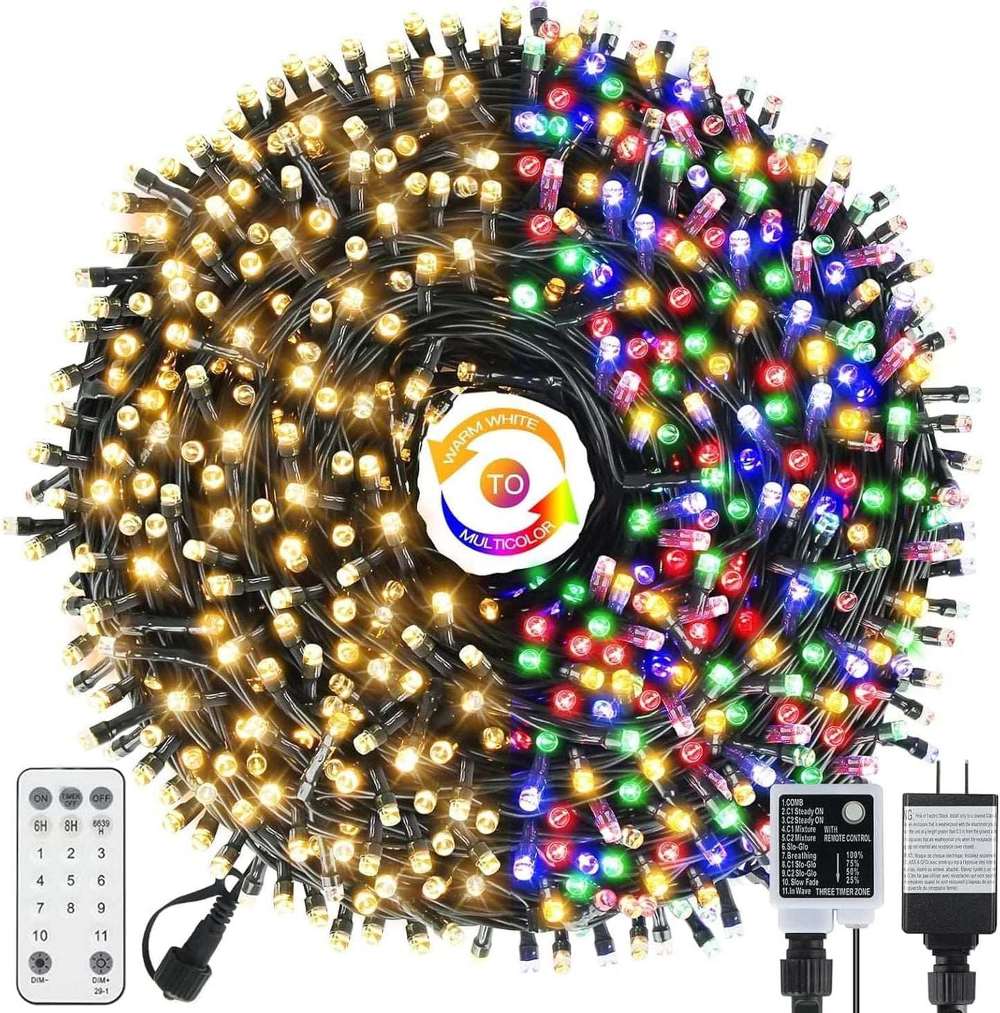 Color Changing Christmas Tree Lights with Remote Control Features