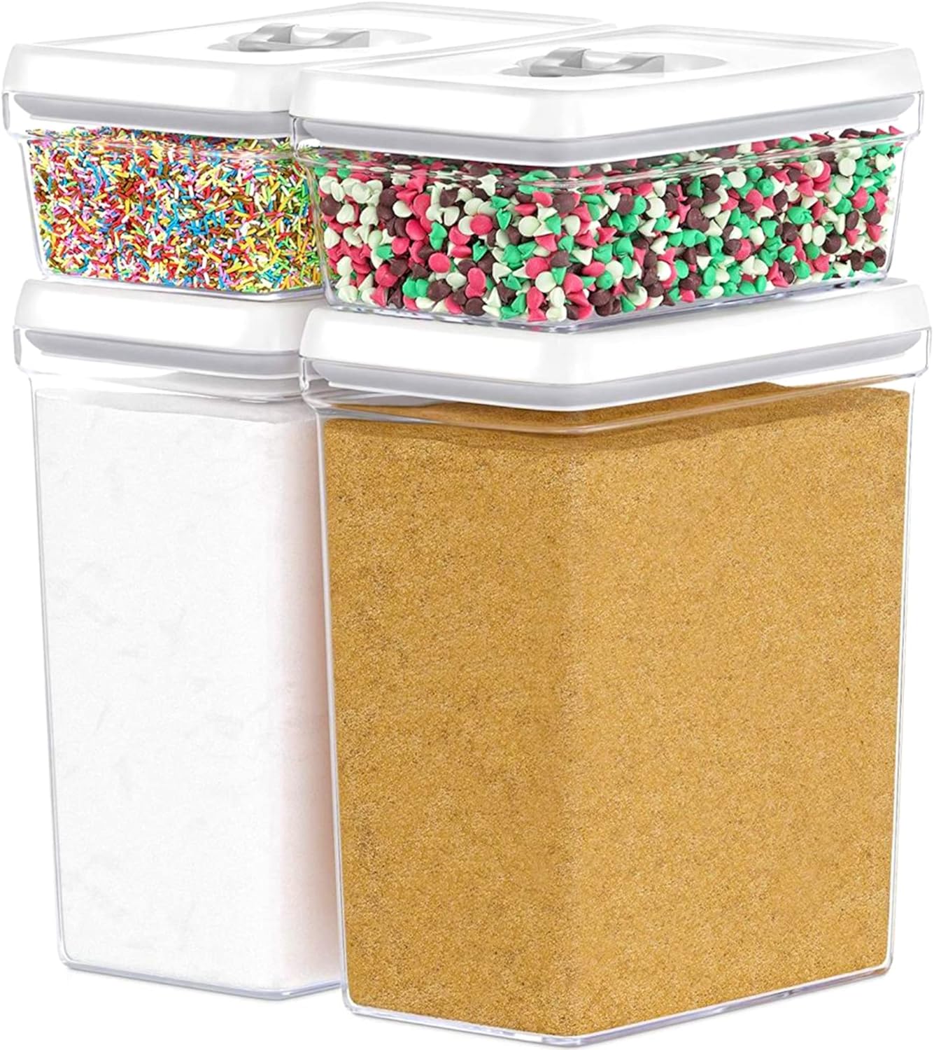 Large Airtight Food Storage Containers for Flour and Sugar