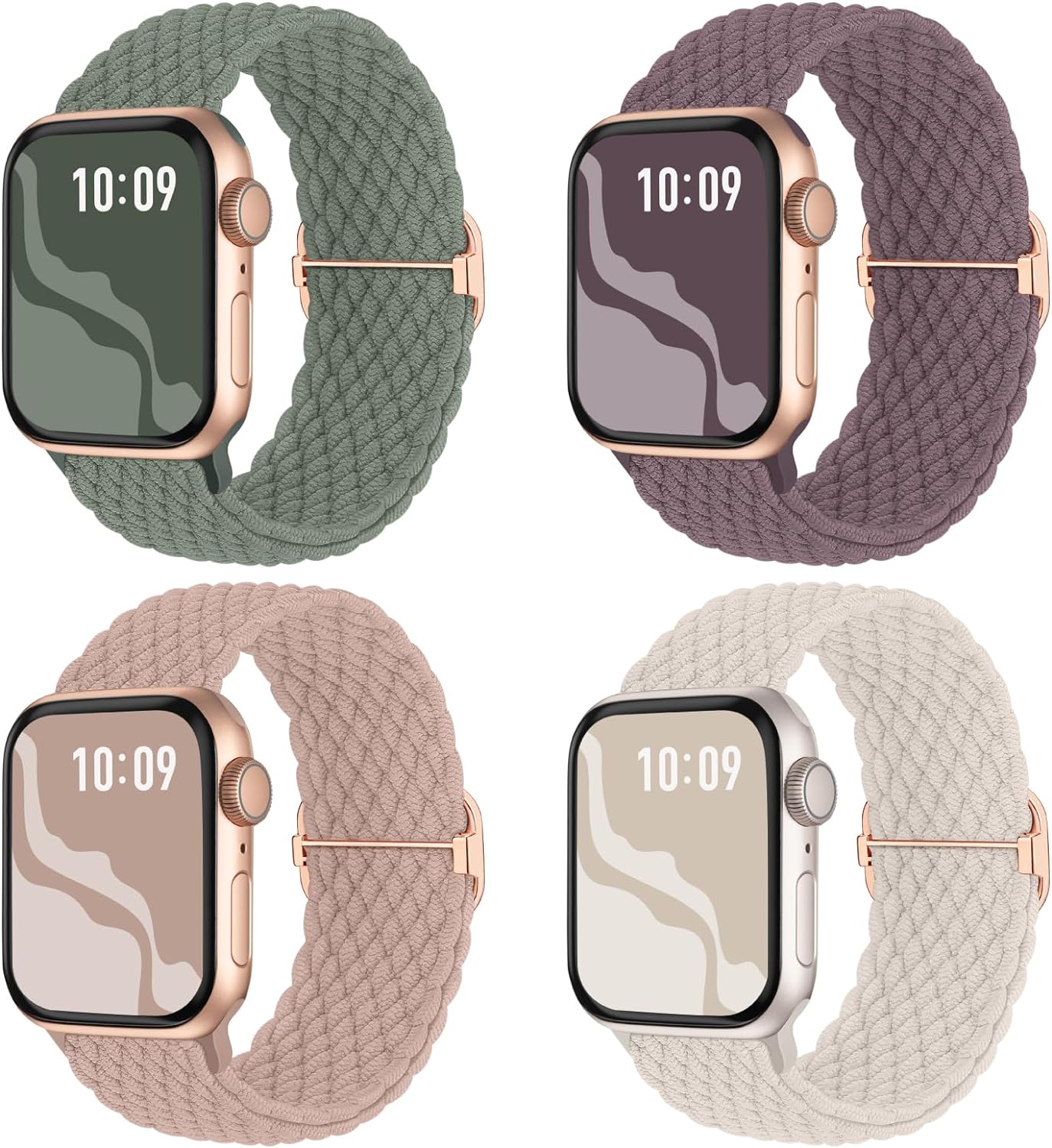 Braided Stretchy Solo Loop Band for Apple Watch - Comfy & Stylish!