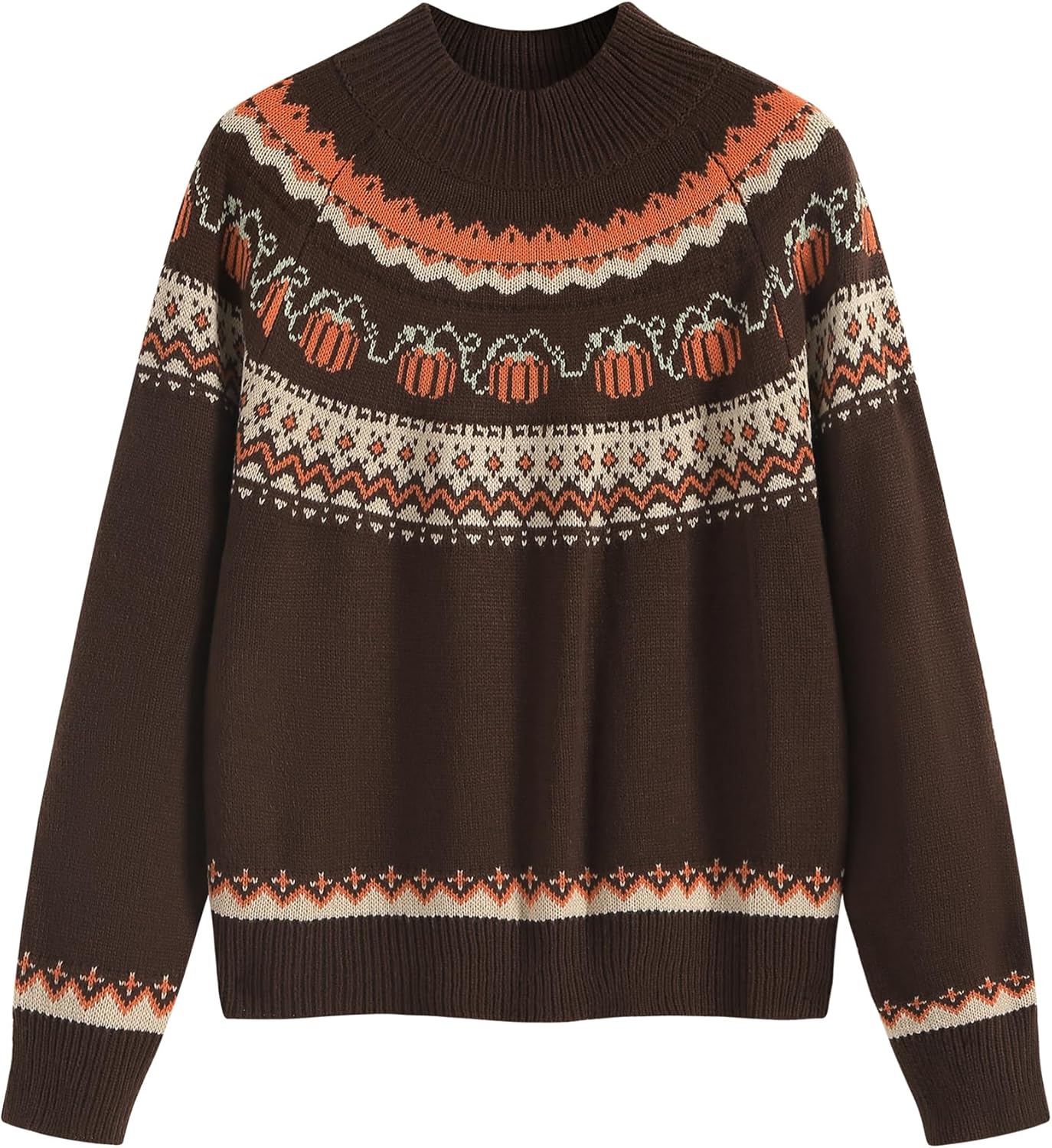 Cropped Turtleneck Sweater for Women with Lantern Sleeves
