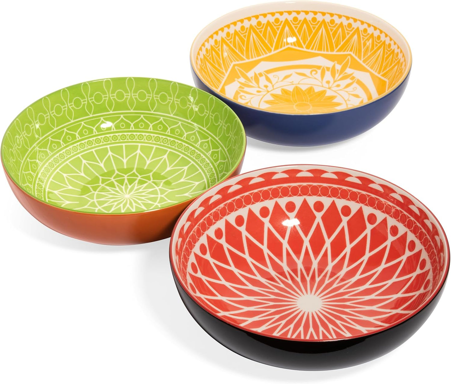 Annovero Serving Bowls Set of 3 - Colorful & Durable Design