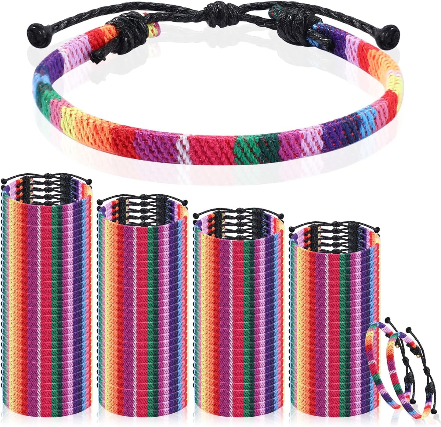 200 Pcs Boho Surfer Bracelets for Men Women Unisex Handmade