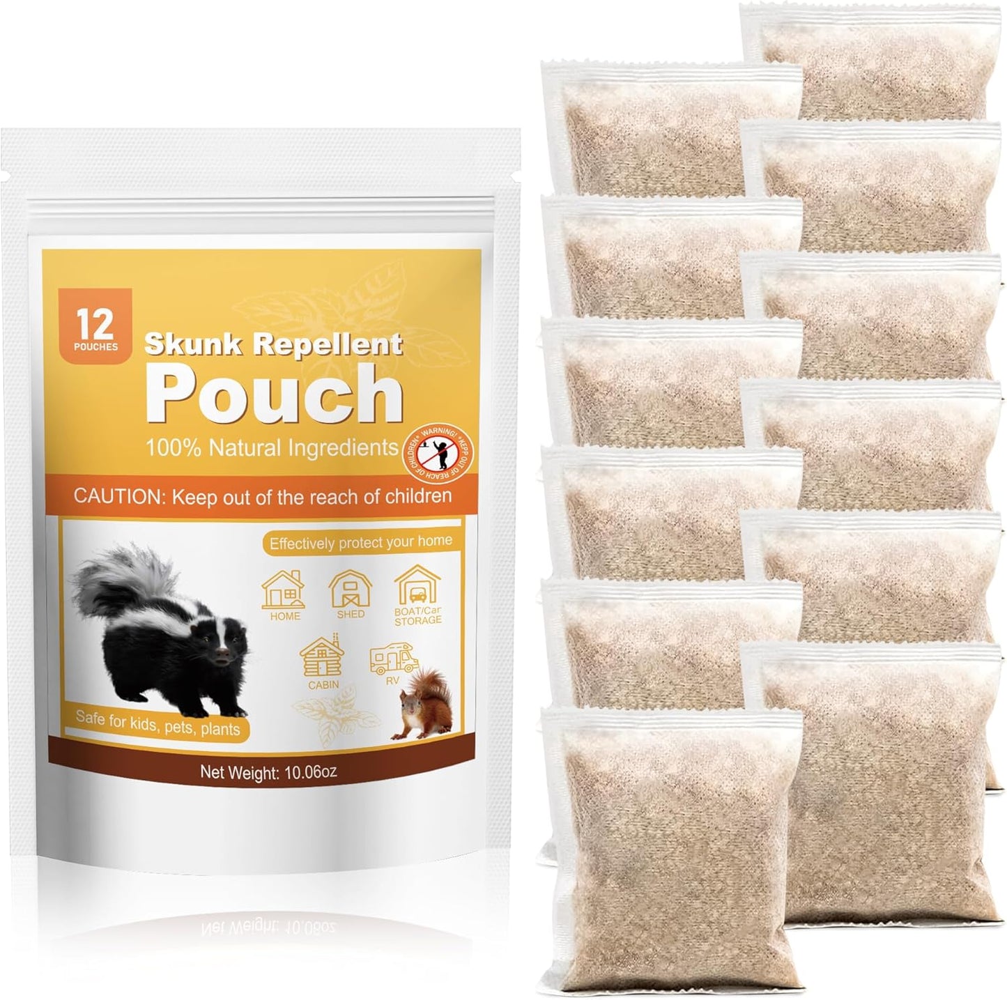 Peppermint Skunk Repellent Pouches - Drive Away Pests!