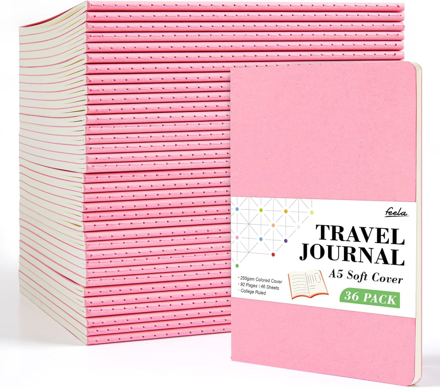 feela 36 Pack Soft Cover Journals - Perfect for Note Taking!