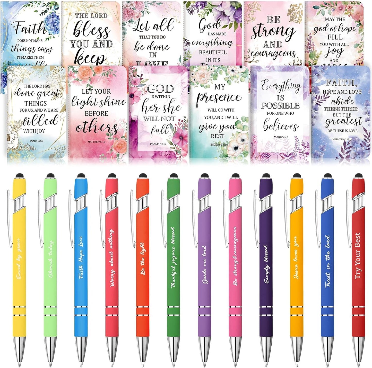 Christian Bible Gift Set: 24 Pcs Inspirational Stationery