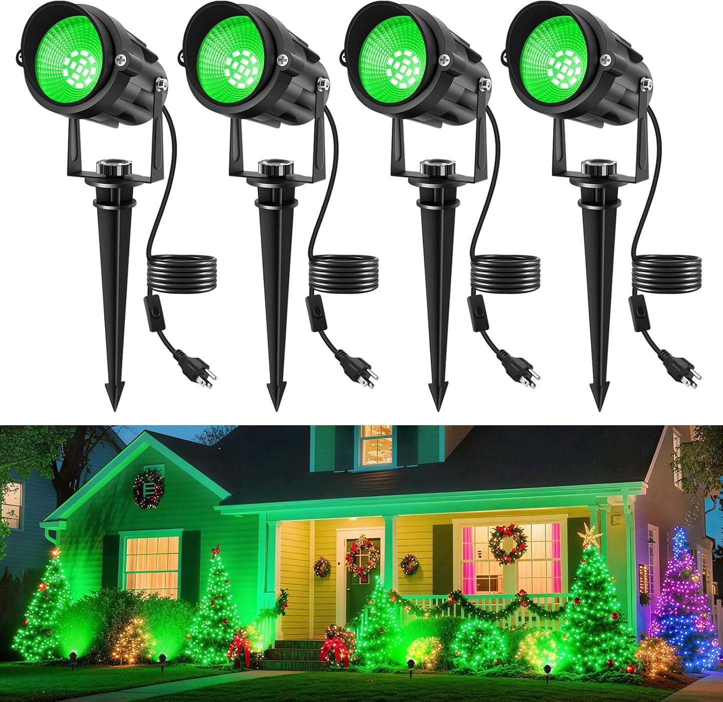 Halloween Green Landscape Lights Outdoor for Festive Decor