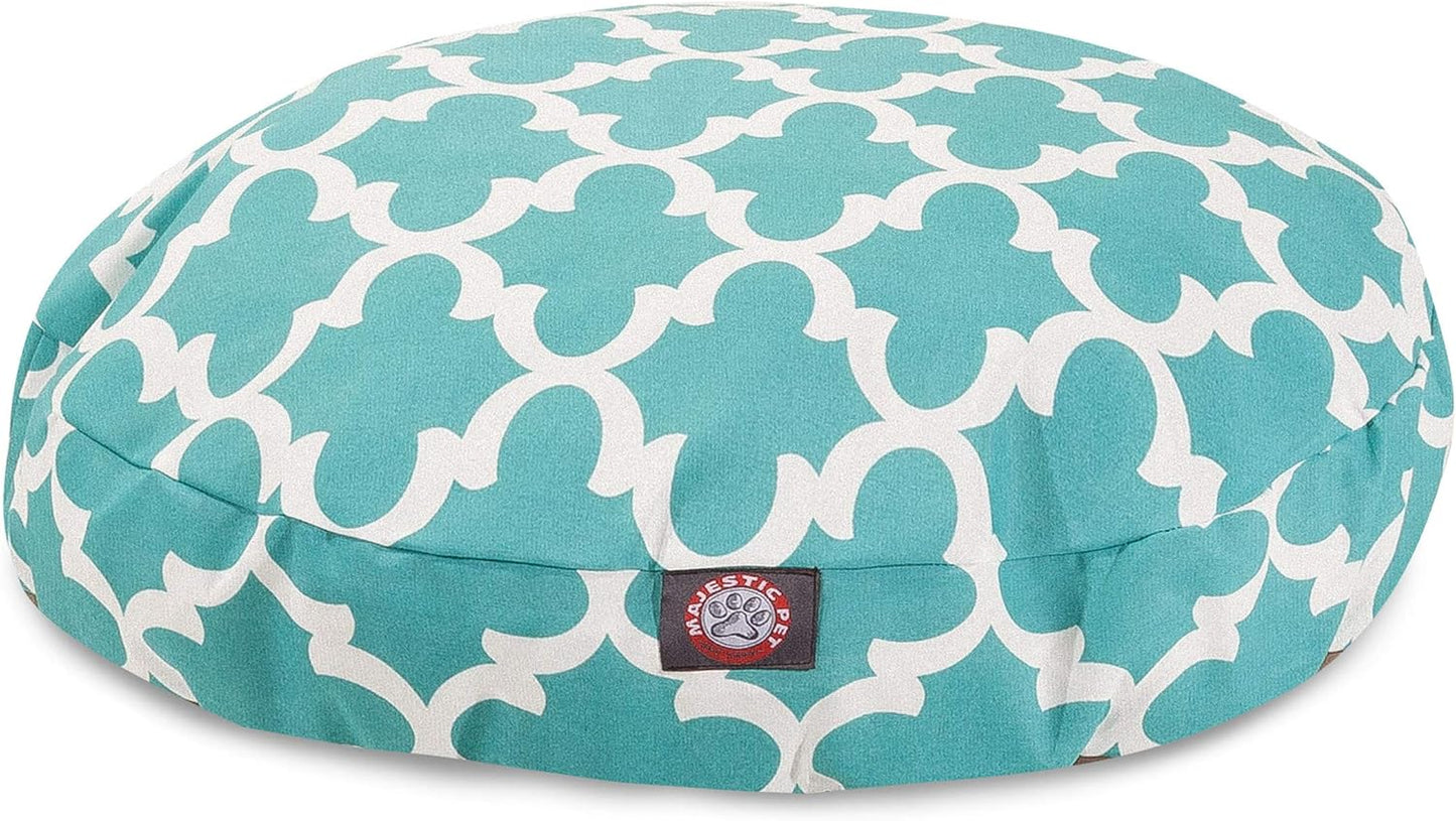 Teal Trellis Medium Round Indoor Outdoor Pet Dog Bed Review