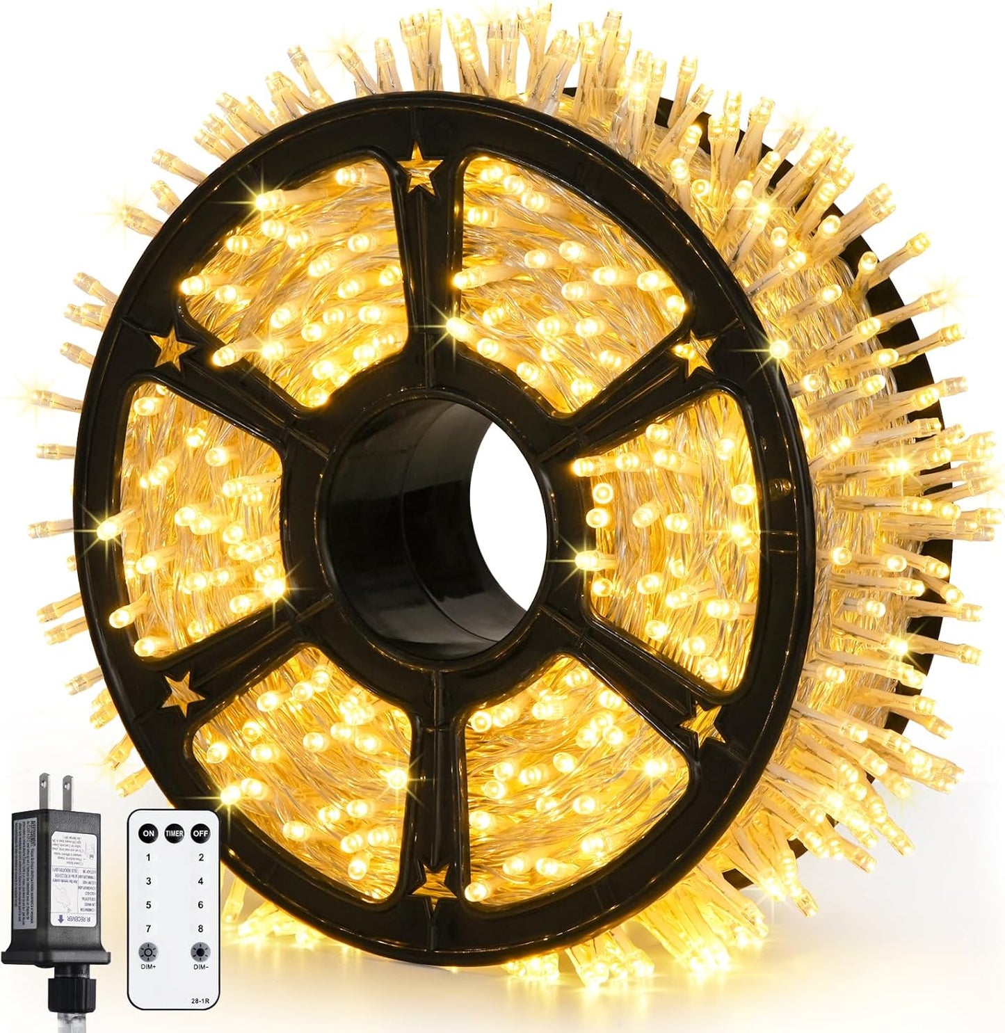 1200 LED Warm White Christmas String Lights for Festive Decor