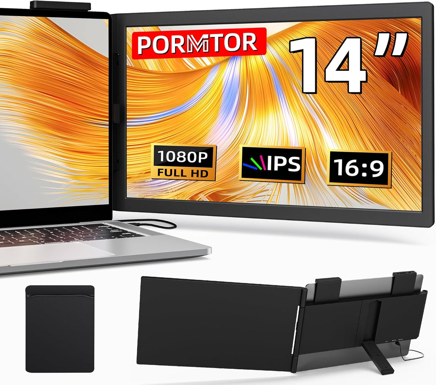 FHD 1080P Laptop Screen Extender - Plug & Play for Any Device!